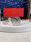 Cartier Lightweight Rimless Silver Lens Sunglasses for Men & Women - 415890