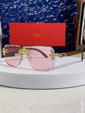 Cartier Lightweight Rimless Silver Lens Sunglasses for Men & Women - 493670
