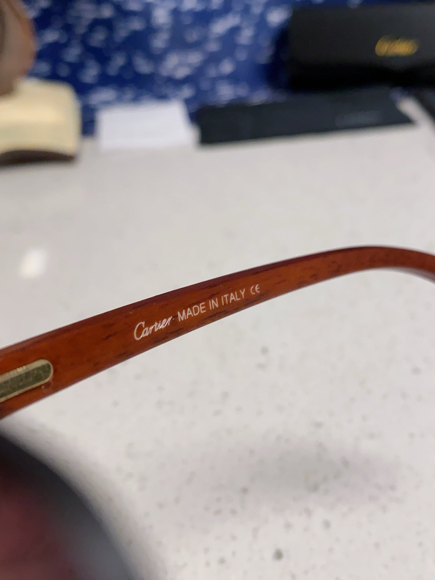 Cartier Lightweight Rimless Silver Lens Sunglasses for Men & Women - 493672 - detail image 9