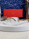 Cartier Lightweight Rimless Silver Lens Sunglasses for Men & Women - 493674