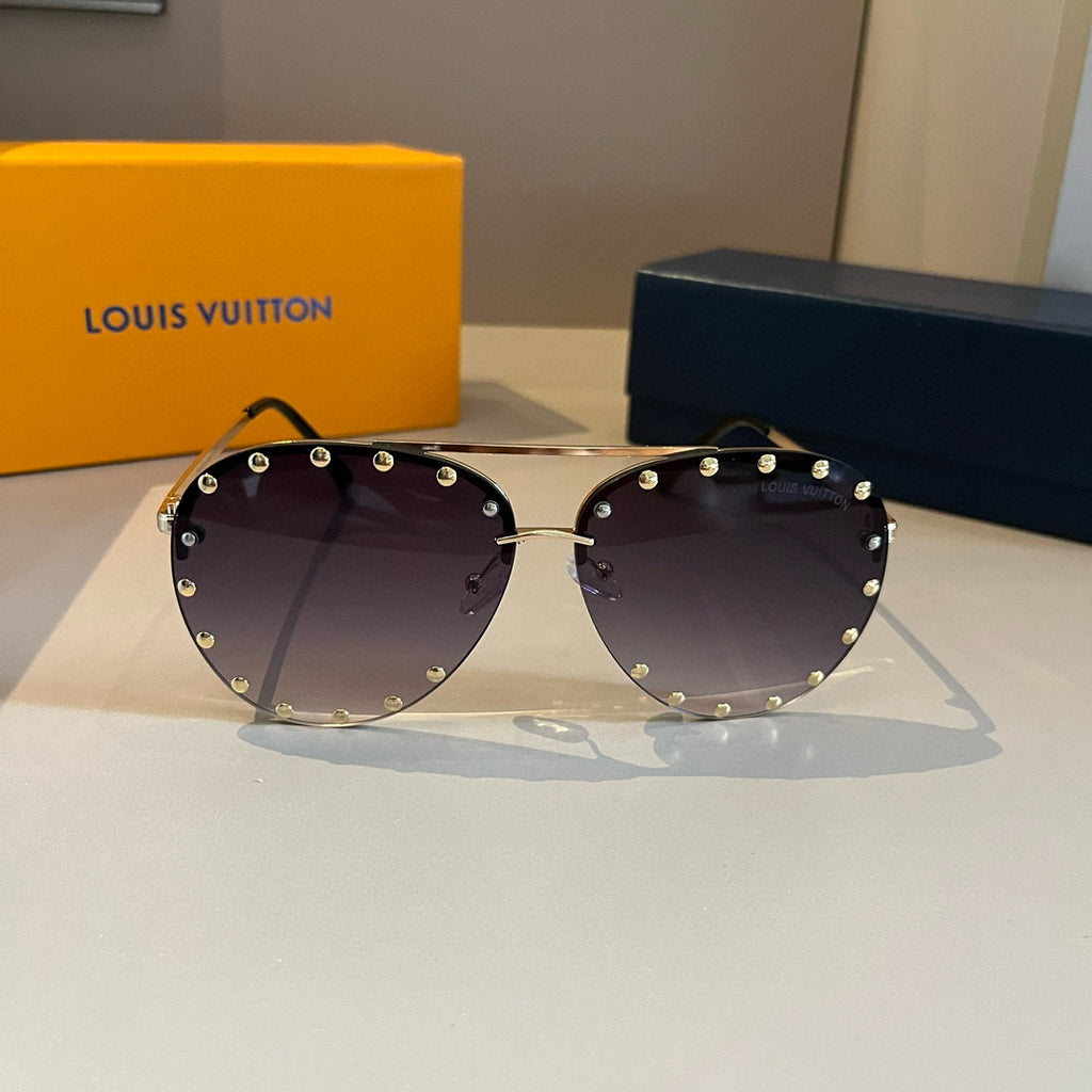 Louis Vuitton Metal Aviator Gold Lens Sunglasses for Men & Women - 431152 - detail image 2