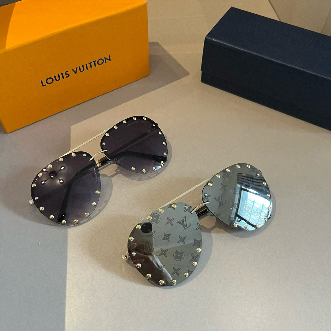 Louis Vuitton Metal Aviator Gold Lens Sunglasses for Men & Women - 431153 - detail image 9