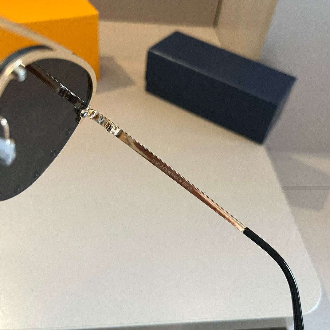 Louis Vuitton Metal Aviator Gold Lens Sunglasses for Men & Women - 431153 - detail image 8