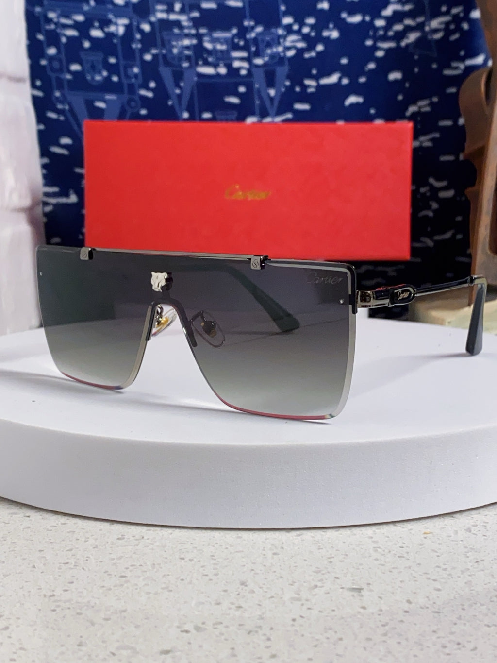 Cartier Fashion Gray Lens Sunglasses for Men