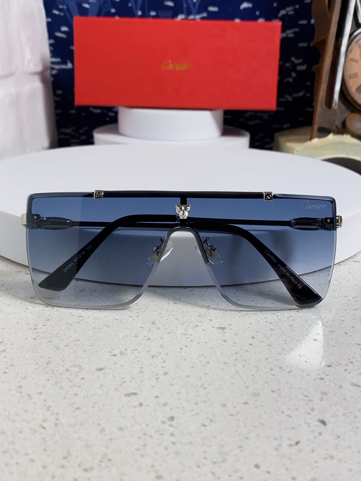 Cartier Fashion Blue Lens Sunglasses for Men - 487204 - detail image 9