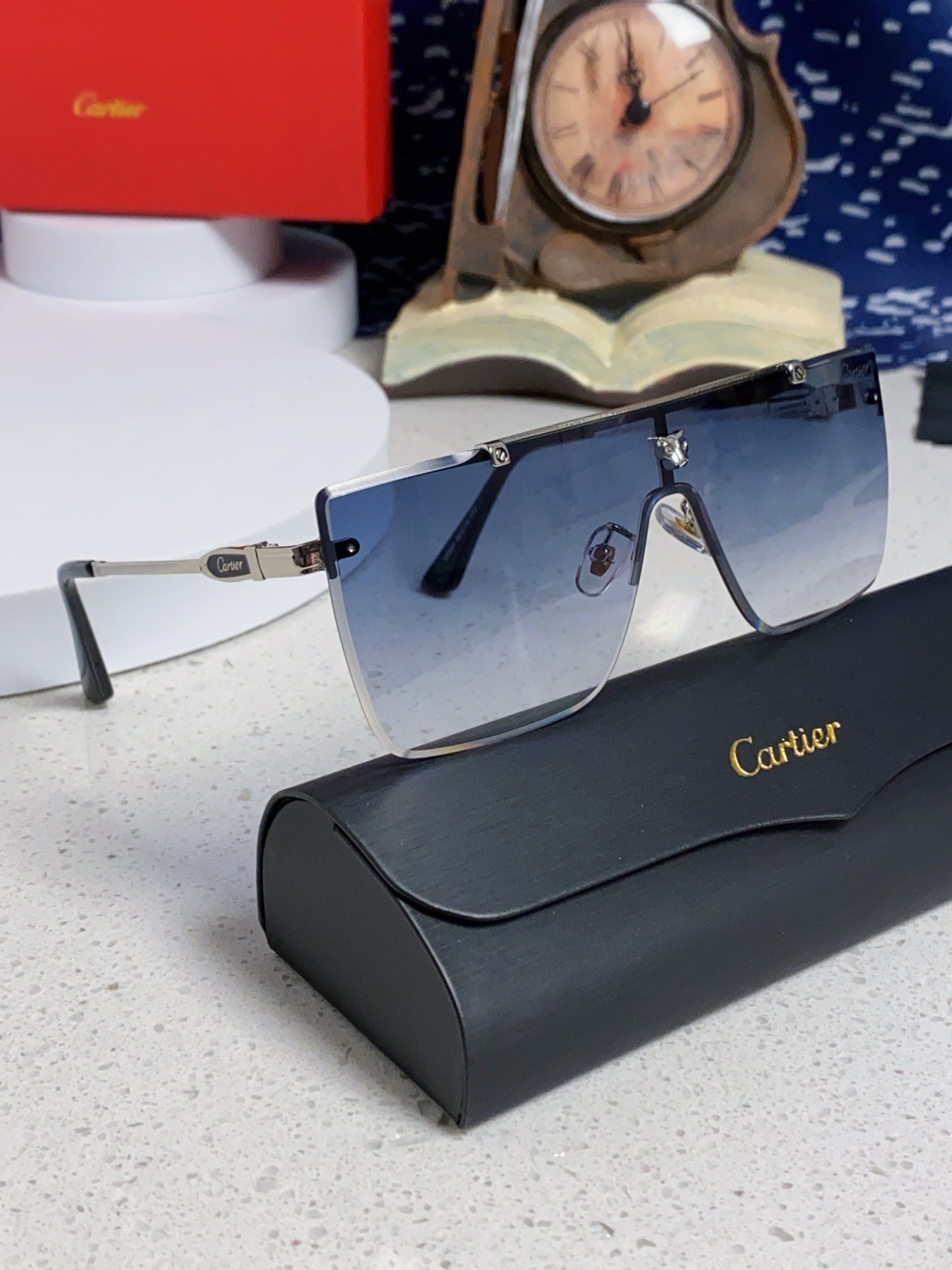 Cartier Fashion Blue Lens Sunglasses for Men - 487204 - detail image 10