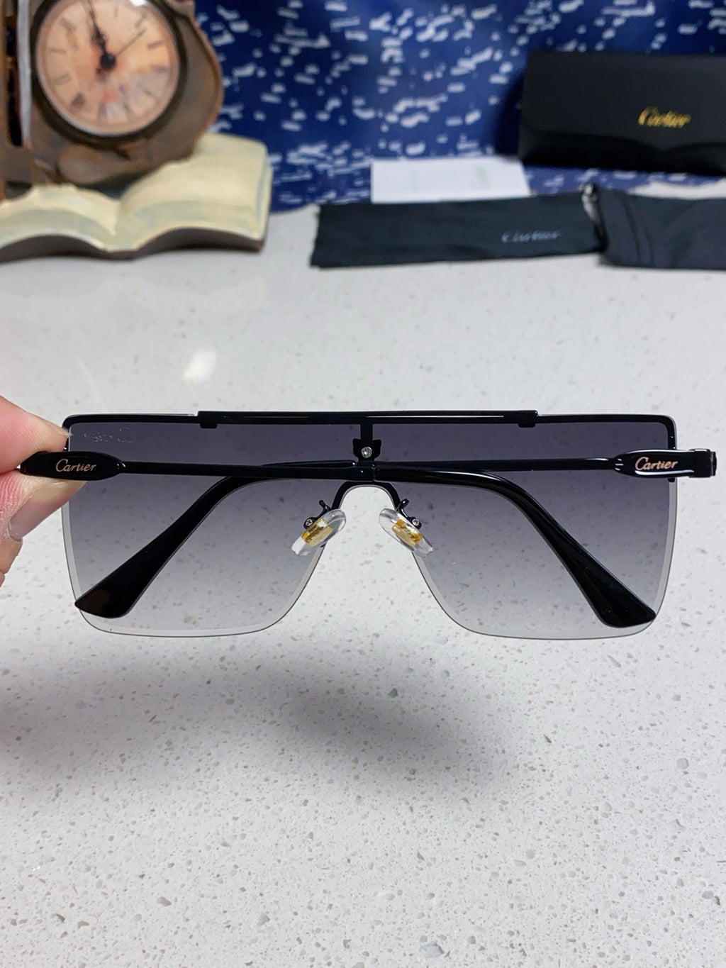 Cartier Fashion Silver Lens Sunglasses for Men - 432380 - detail image 5