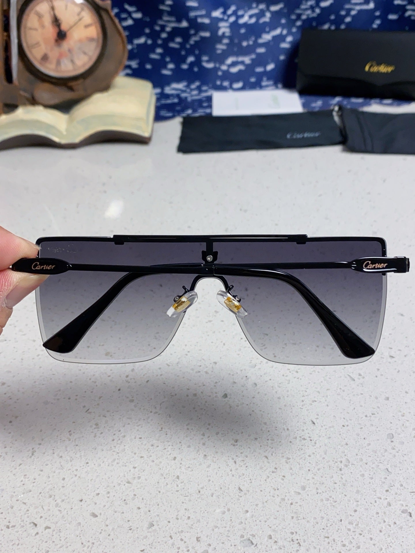 Cartier Fashion Silver Lens Sunglasses for Men - 432380 - detail image 5