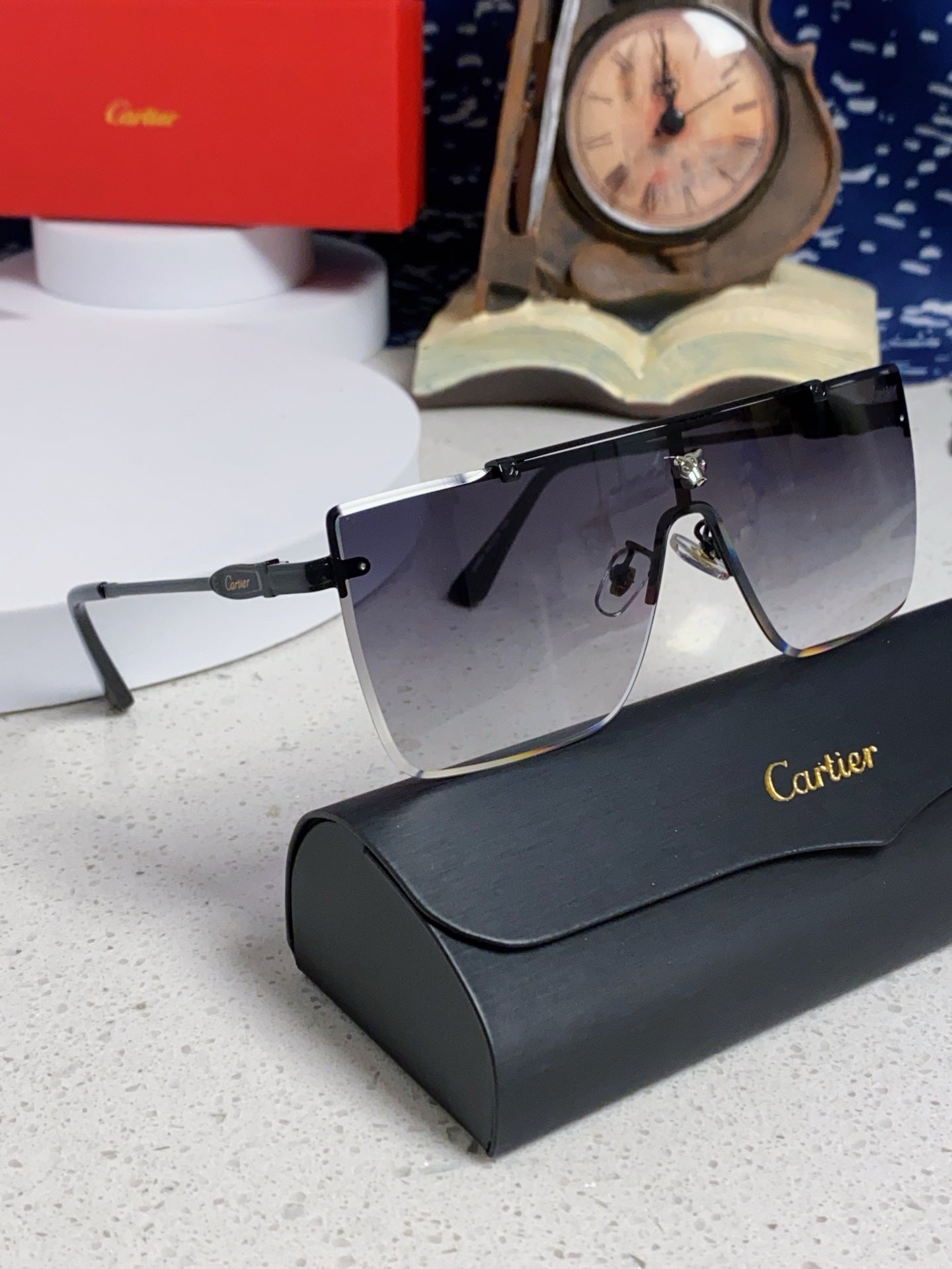 Cartier Fashion Silver Lens Sunglasses for Men - detail image 10