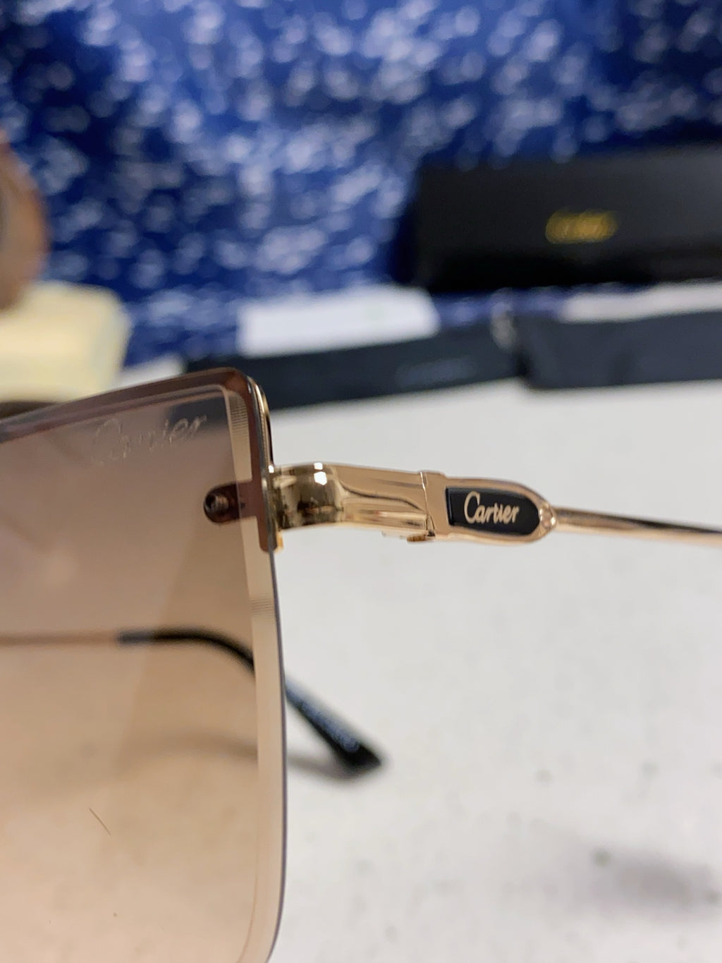 Cartier Fashion Brown Lens Sunglasses for Men - 432381 - detail image 7