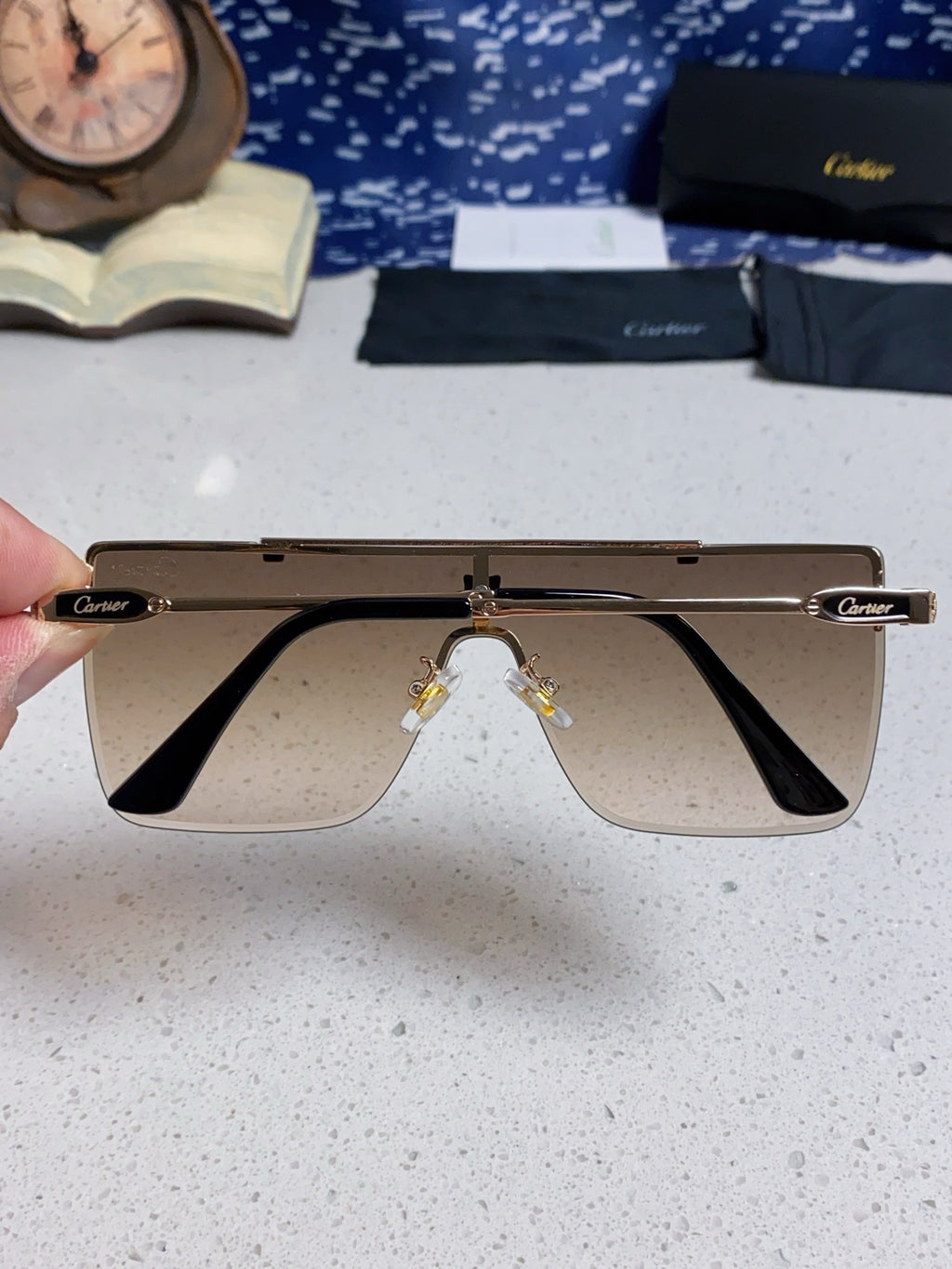 Cartier Fashion Brown Lens Sunglasses for Men - 432381 - detail image 5