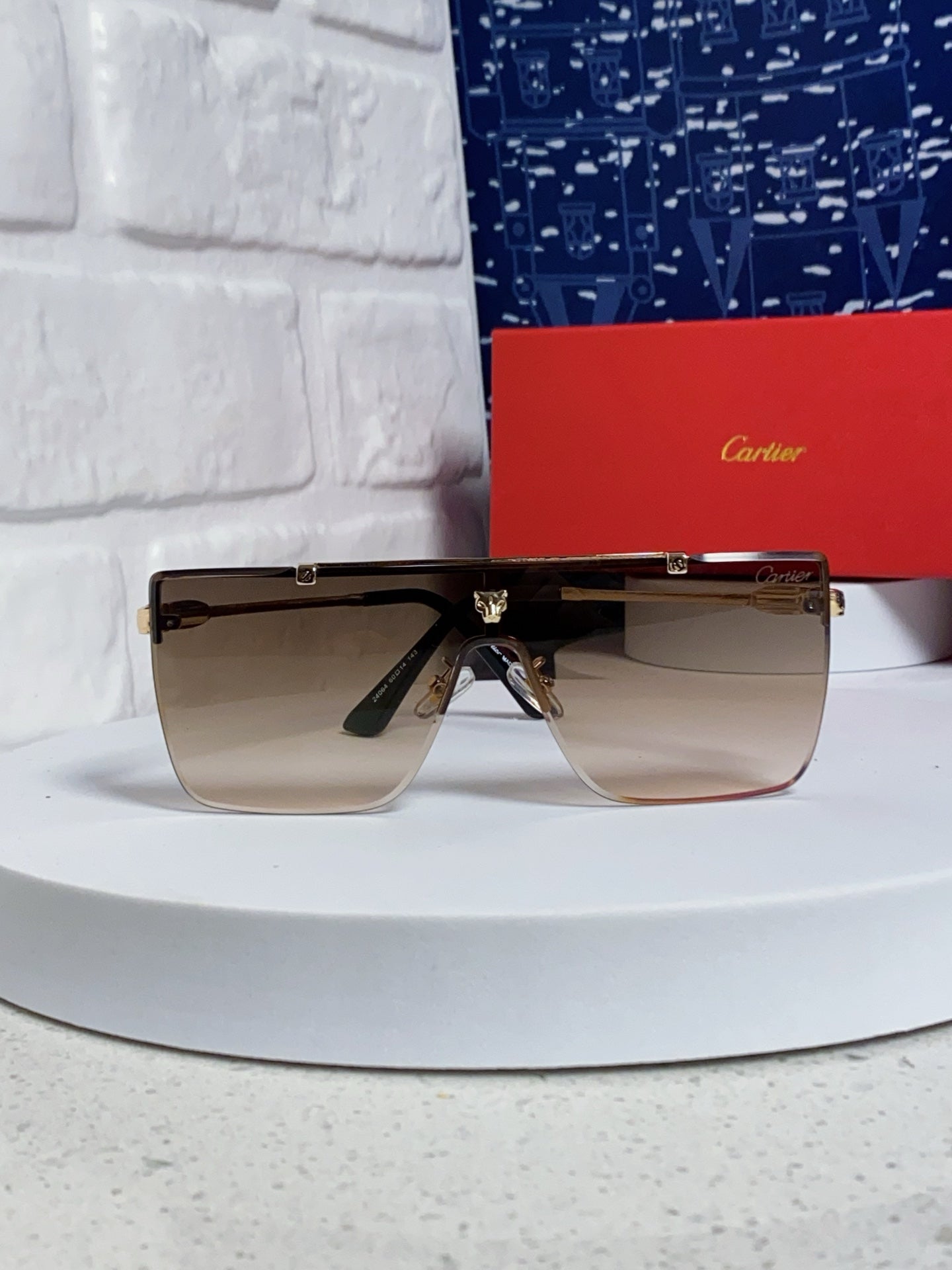 Cartier Fashion Brown Lens Sunglasses for Men - 432381 - detail image 2