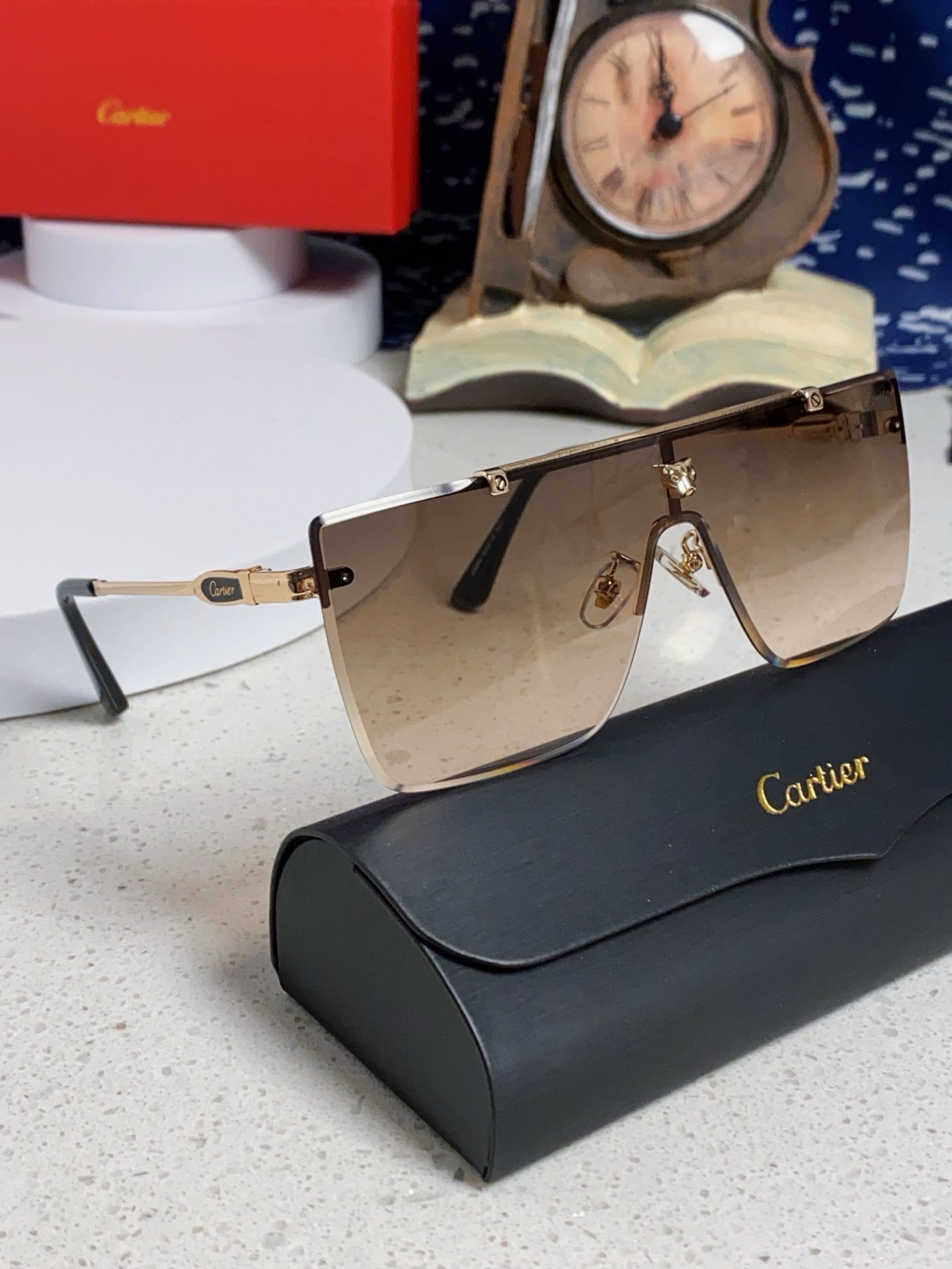 Cartier Fashion Brown Lens Sunglasses for Men - 487206 - detail image 10