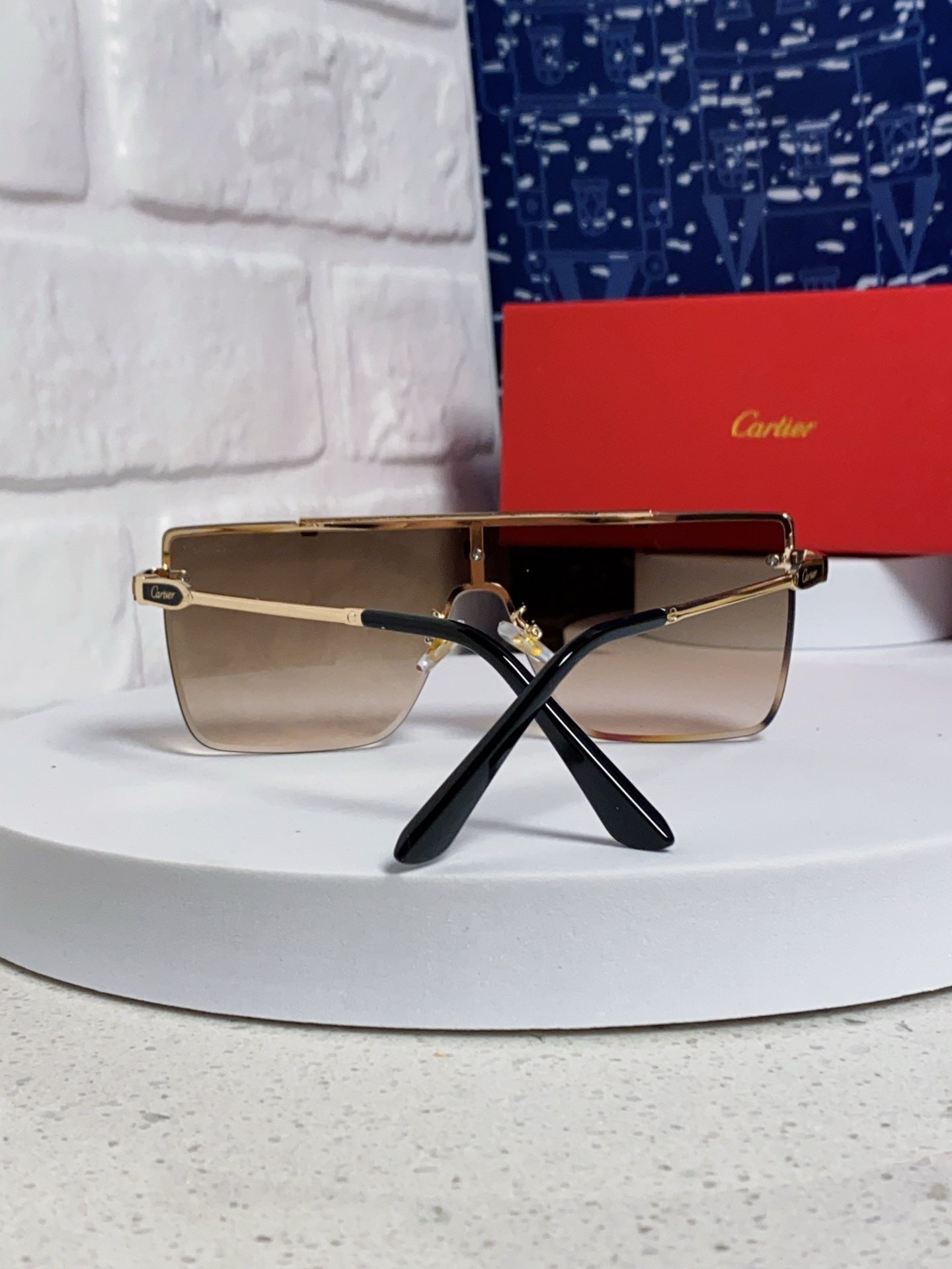 Cartier Fashion Brown Lens Sunglasses for Men - 432381 - detail image 3