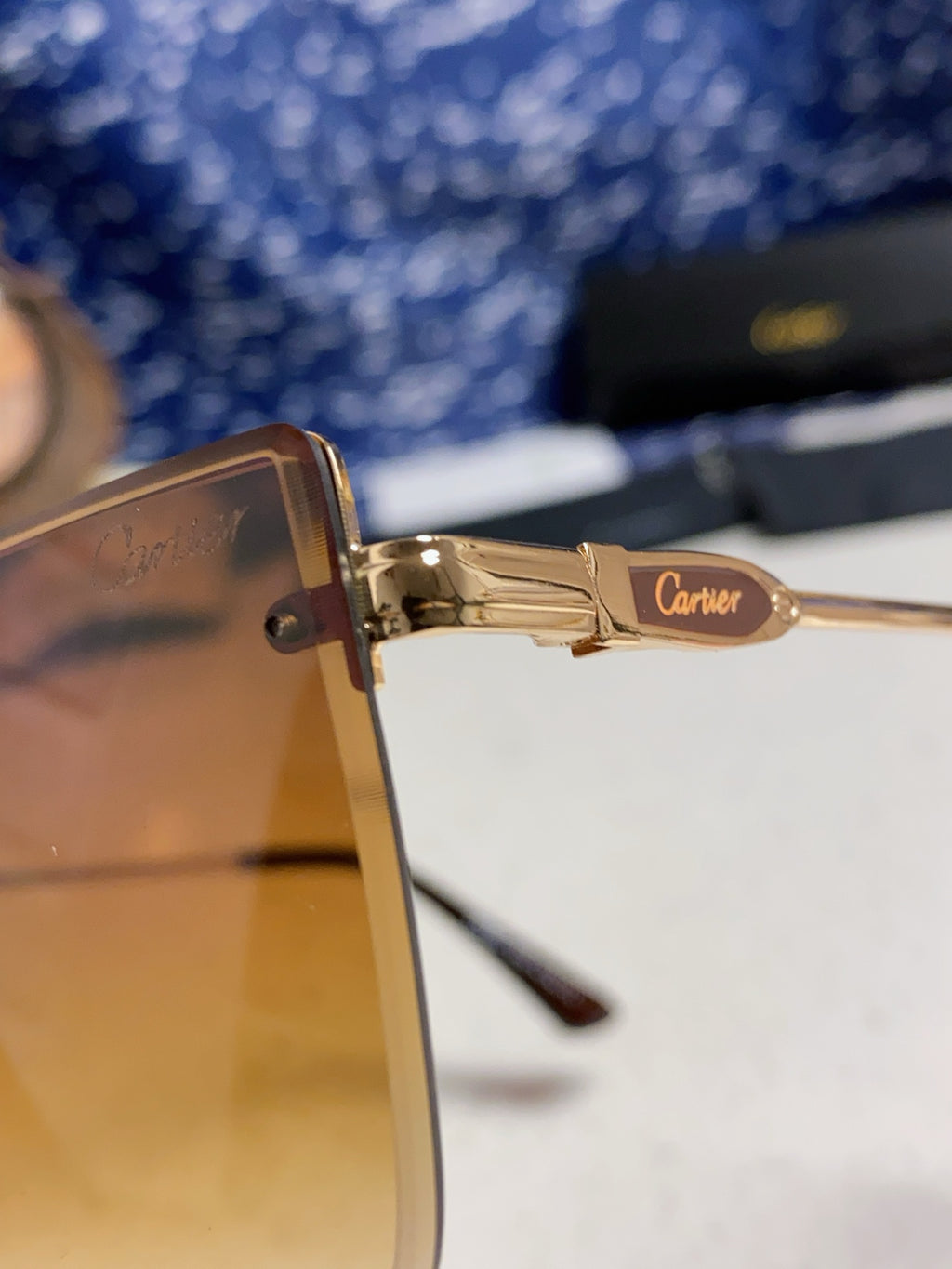 Cartier Fashion Brown Lens Sunglasses for Men - 432382 - detail image 7