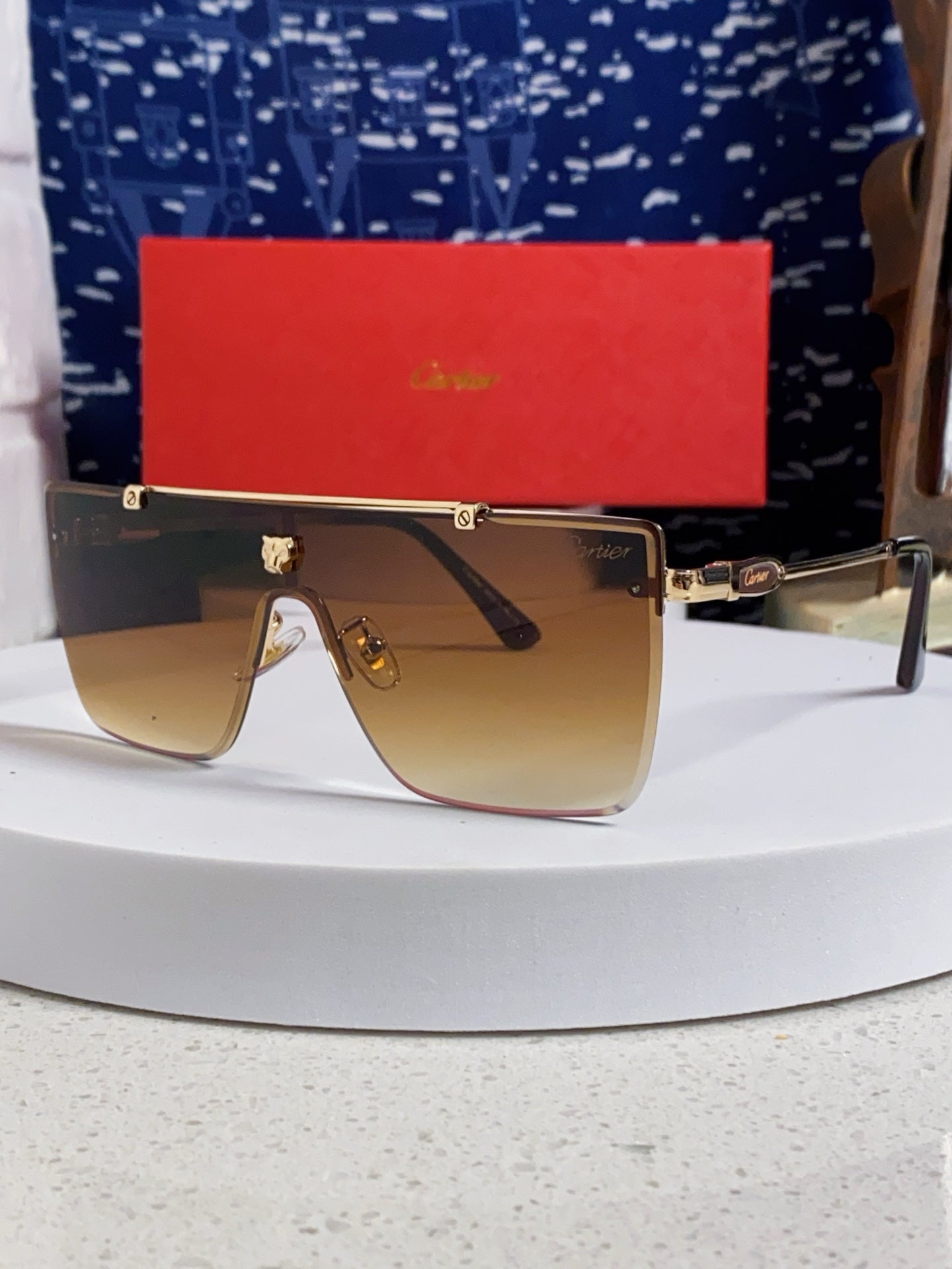 Cartier Fashion Brown Lens Sunglasses for Men - 432382