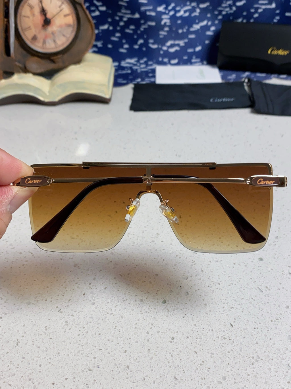 Cartier Fashion Brown Lens Sunglasses for Men - 432382 - detail image 5