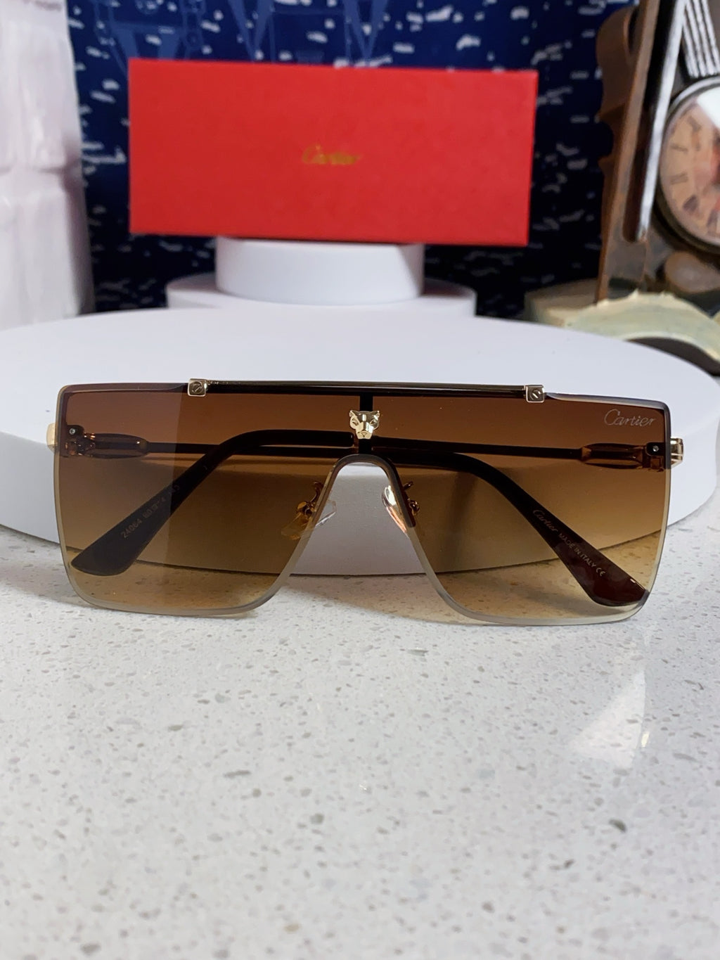 Cartier Fashion Brown Lens Sunglasses for Men - 432382 - detail image 9