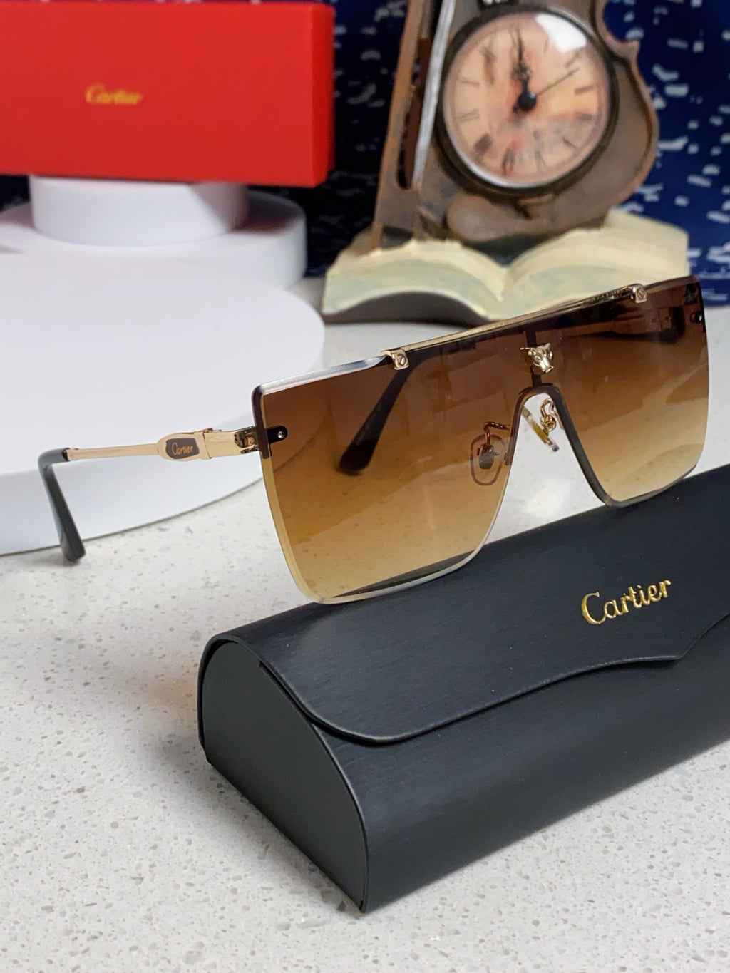 Cartier Fashion Brown Lens Sunglasses for Men - 432382 - detail image 10