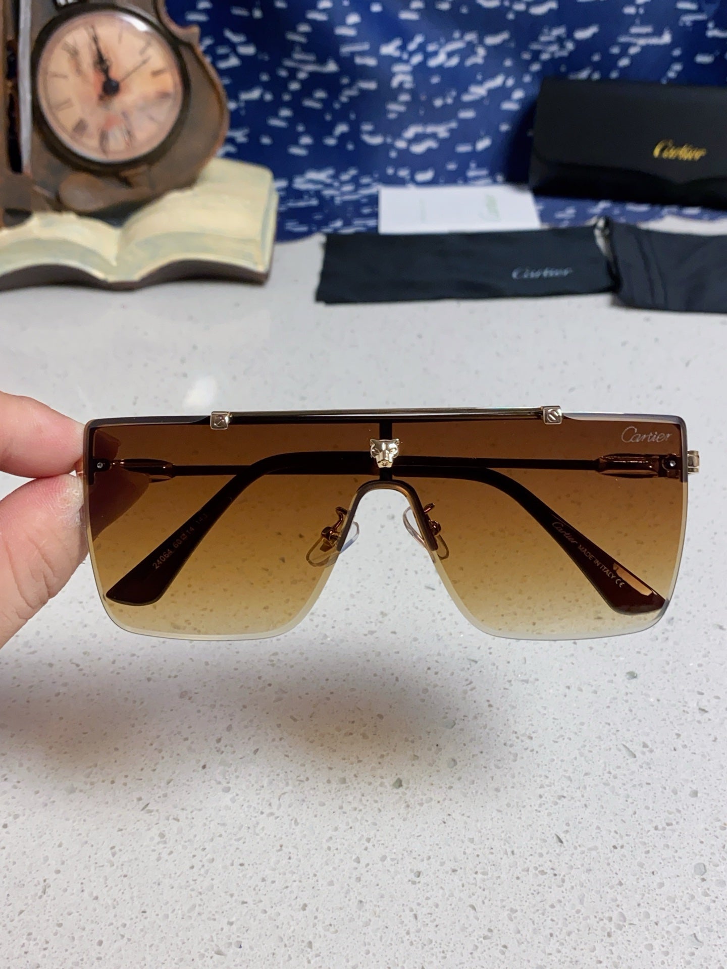 Cartier Fashion Brown Lens Sunglasses for Men - 432382 - detail image 4