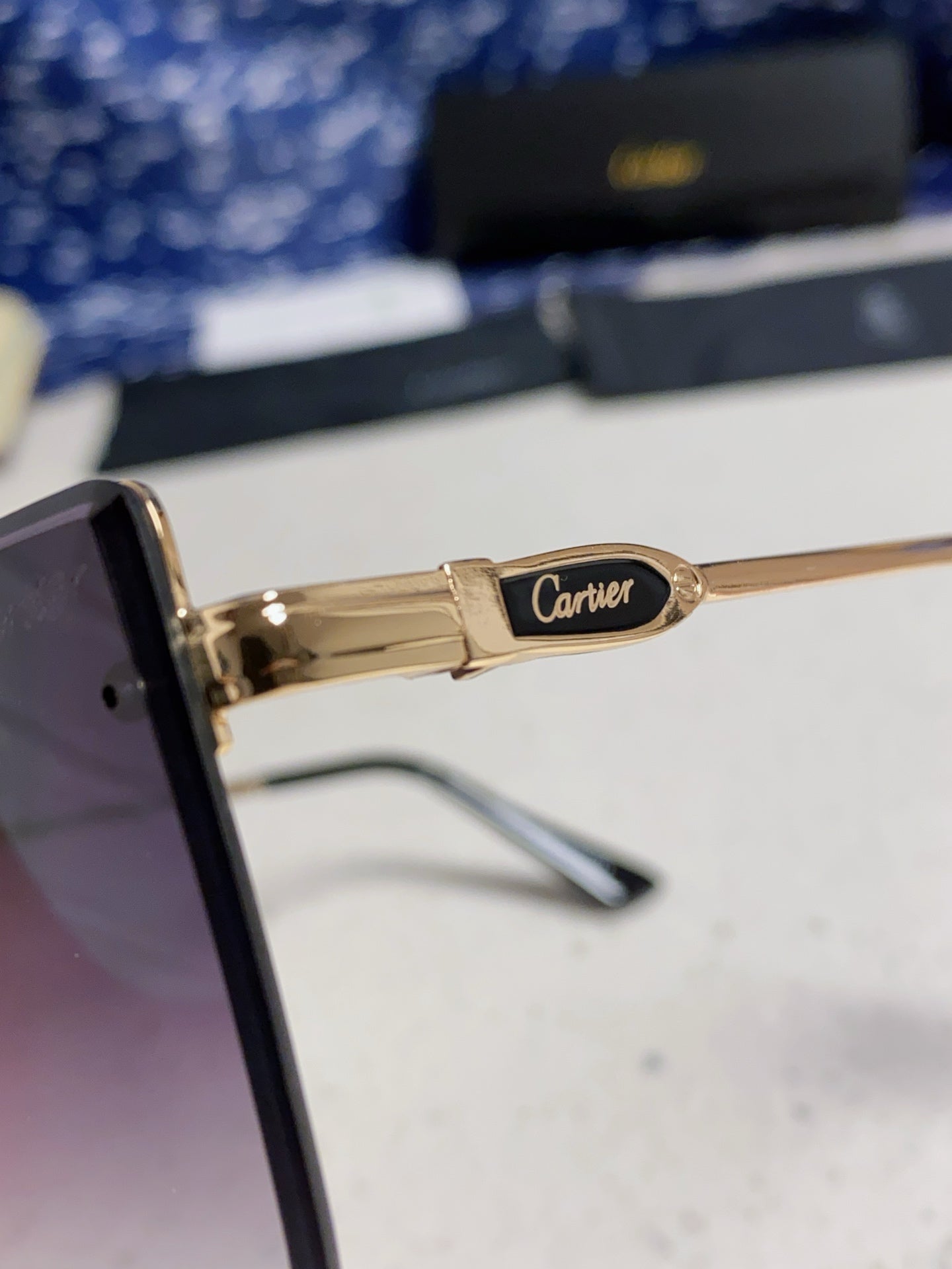 Cartier Fashion Purple Lens Sunglasses for Men - detail image 7