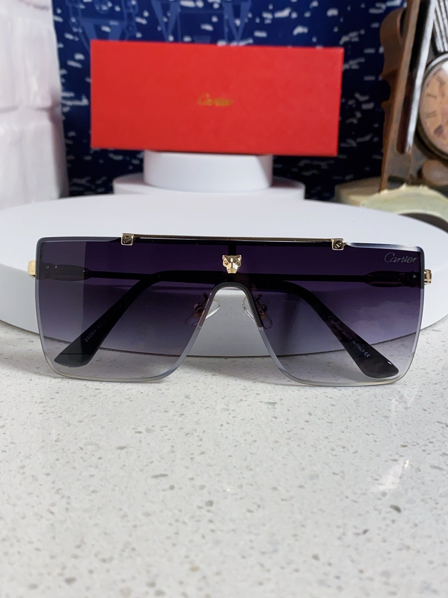 Cartier Fashion Purple Lens Sunglasses for Men - 432383 - detail image 9