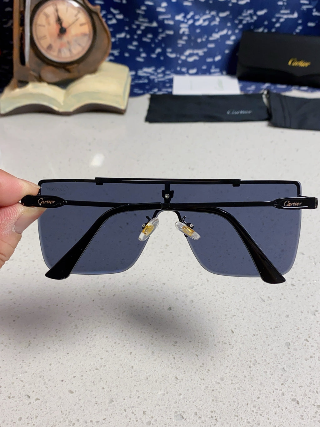Cartier Fashion Blue Lens Sunglasses for Men - 432384 - detail image 5