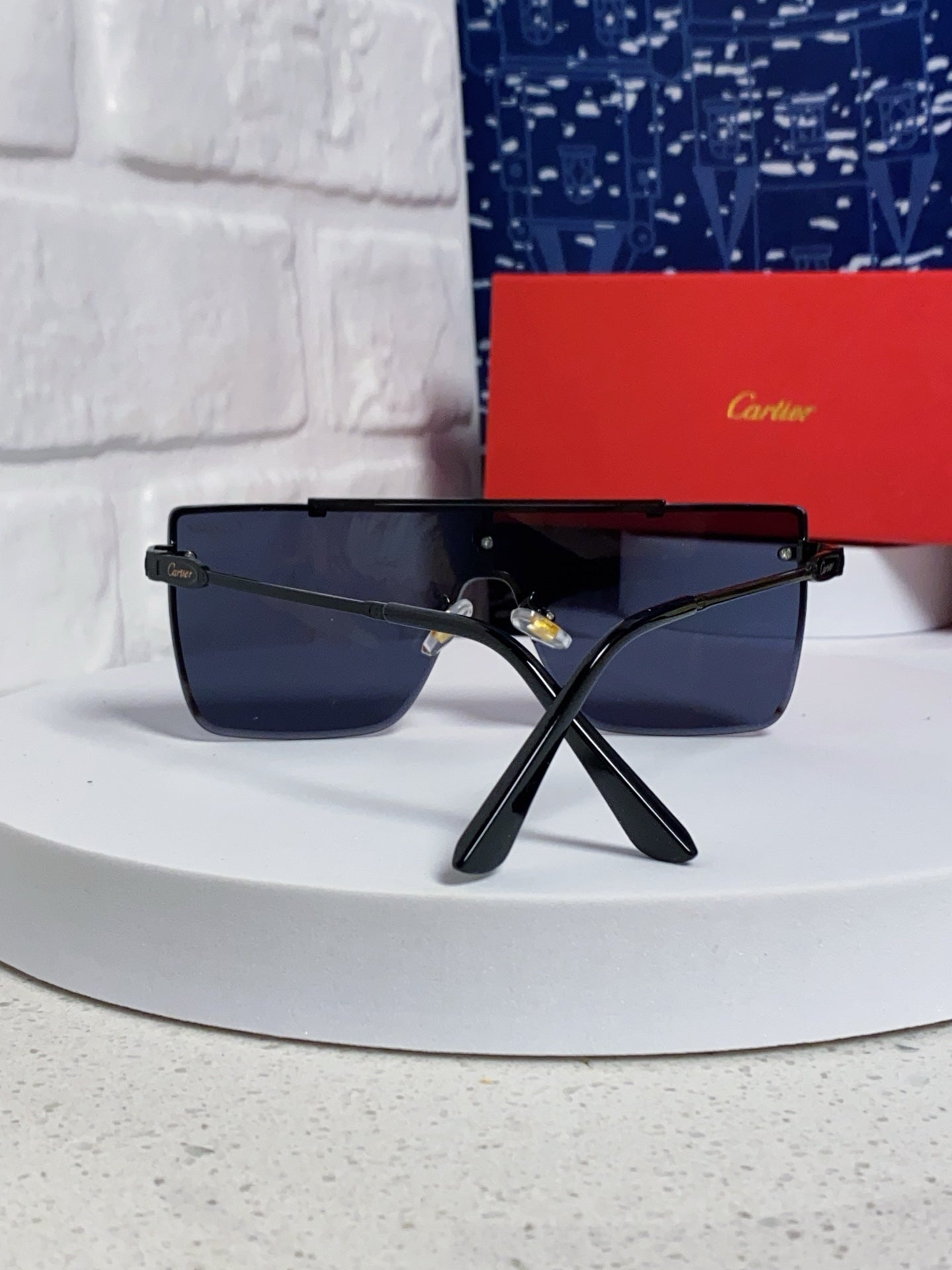 Cartier Fashion Blue Lens Sunglasses for Men - detail image 3