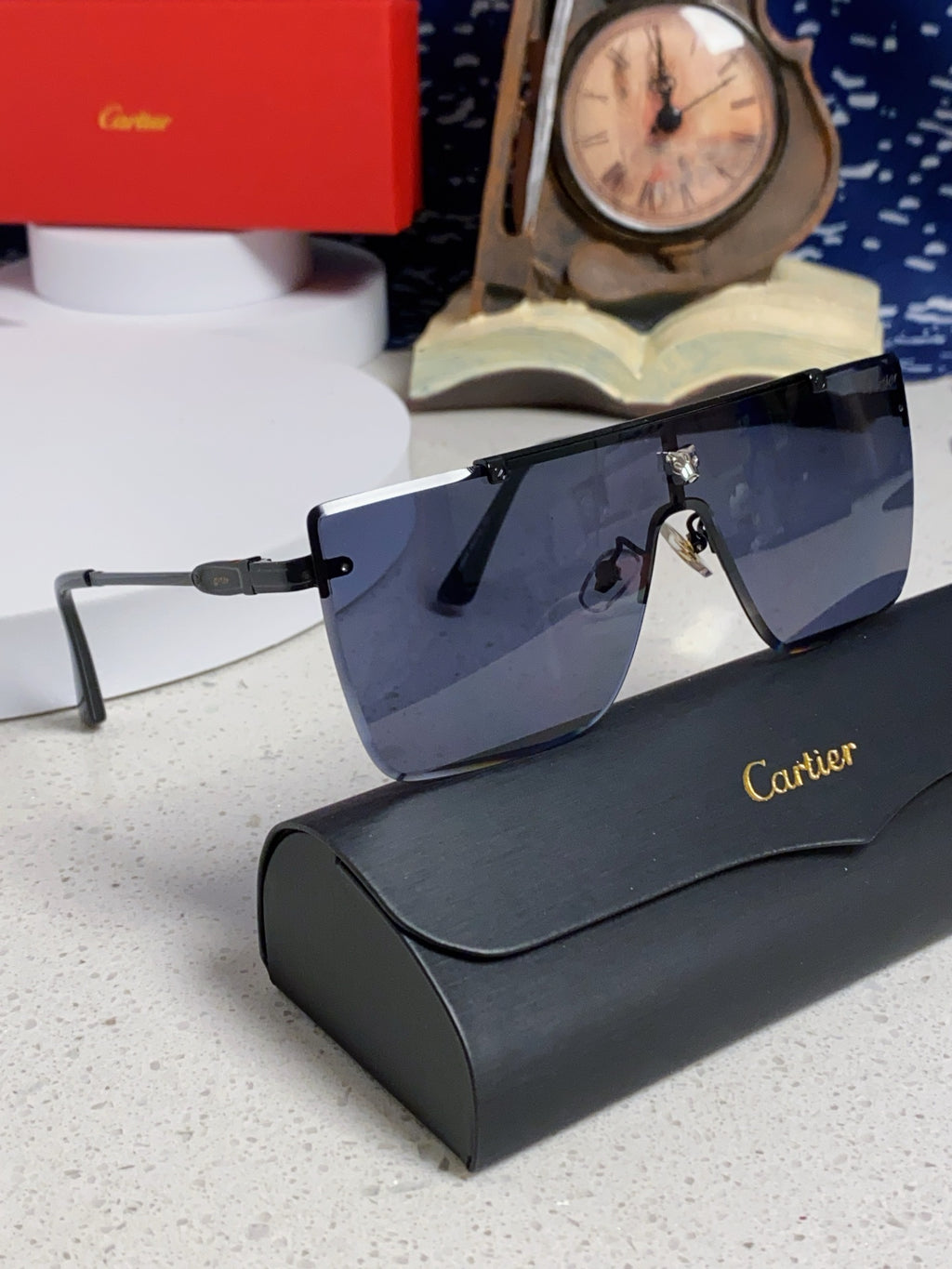 Cartier Fashion Blue Lens Sunglasses for Men - detail image 10