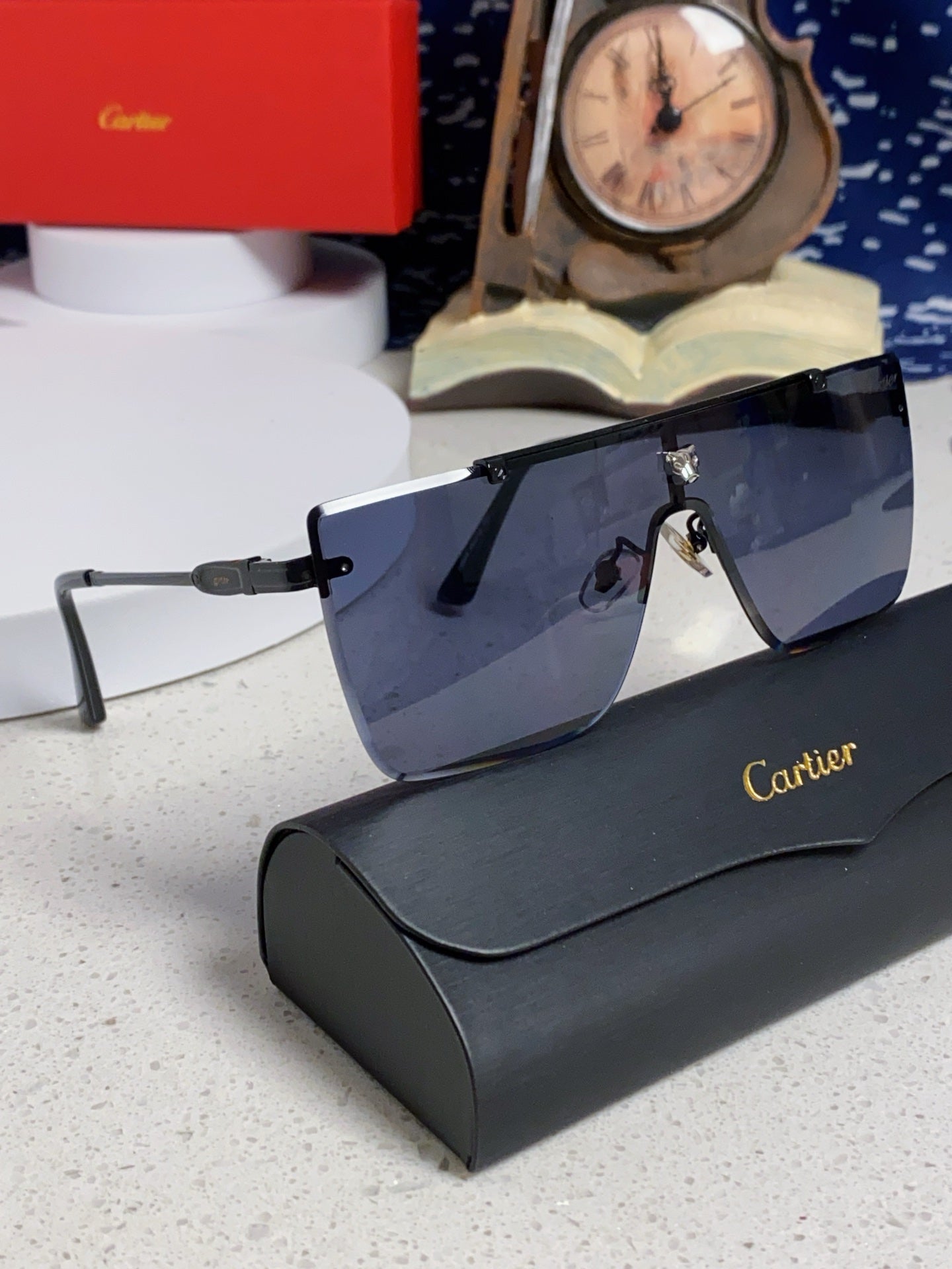 Cartier Fashion Blue Lens Sunglasses for Men - detail image 10