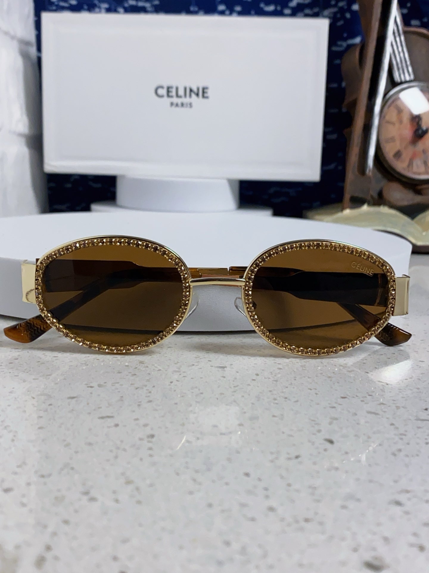 Celine Round Brown Lens Sunglasses for Men & Women - 431993 - detail image 9