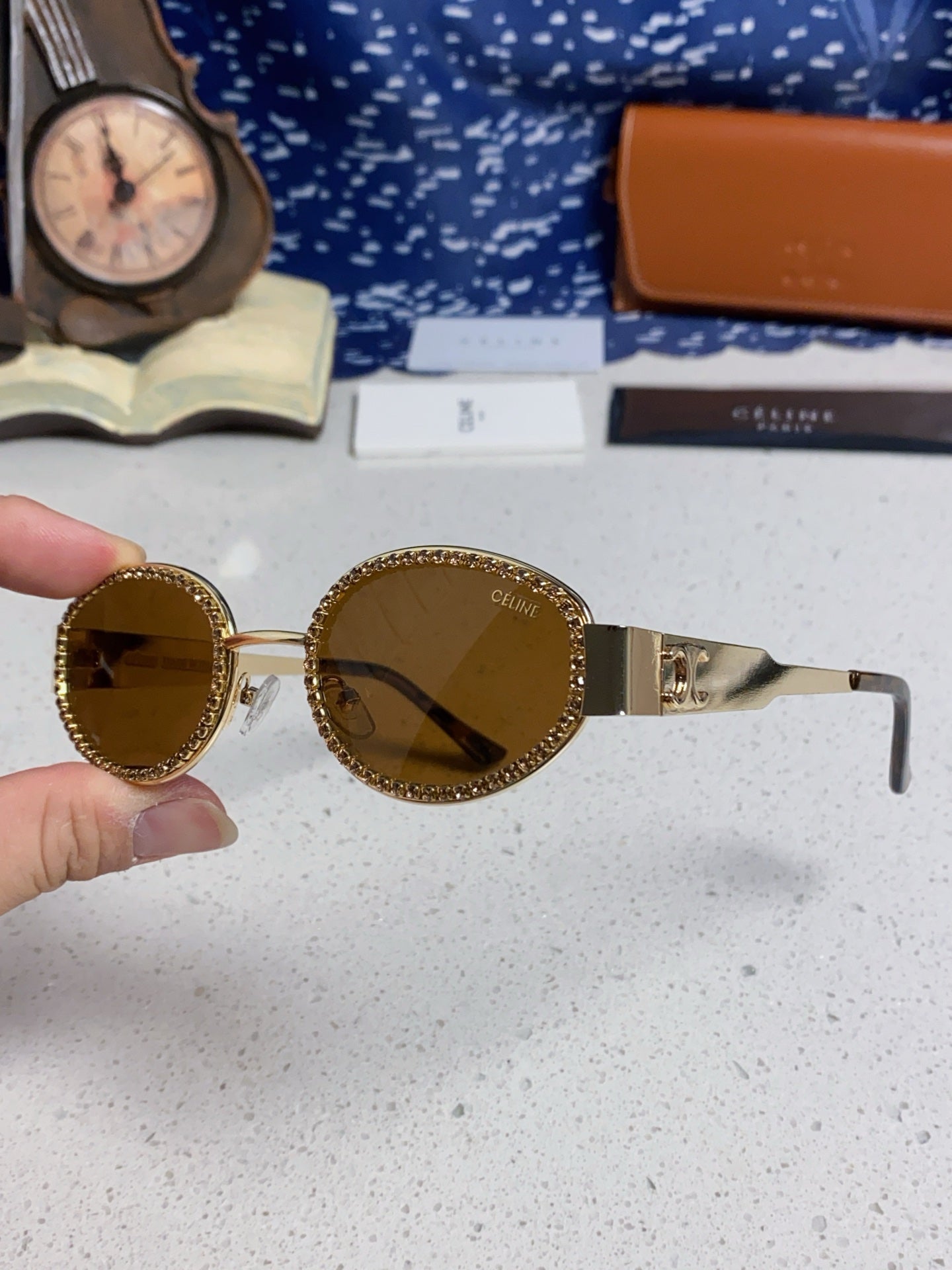 Celine Round Brown Lens Sunglasses for Men & Women - detail image 6