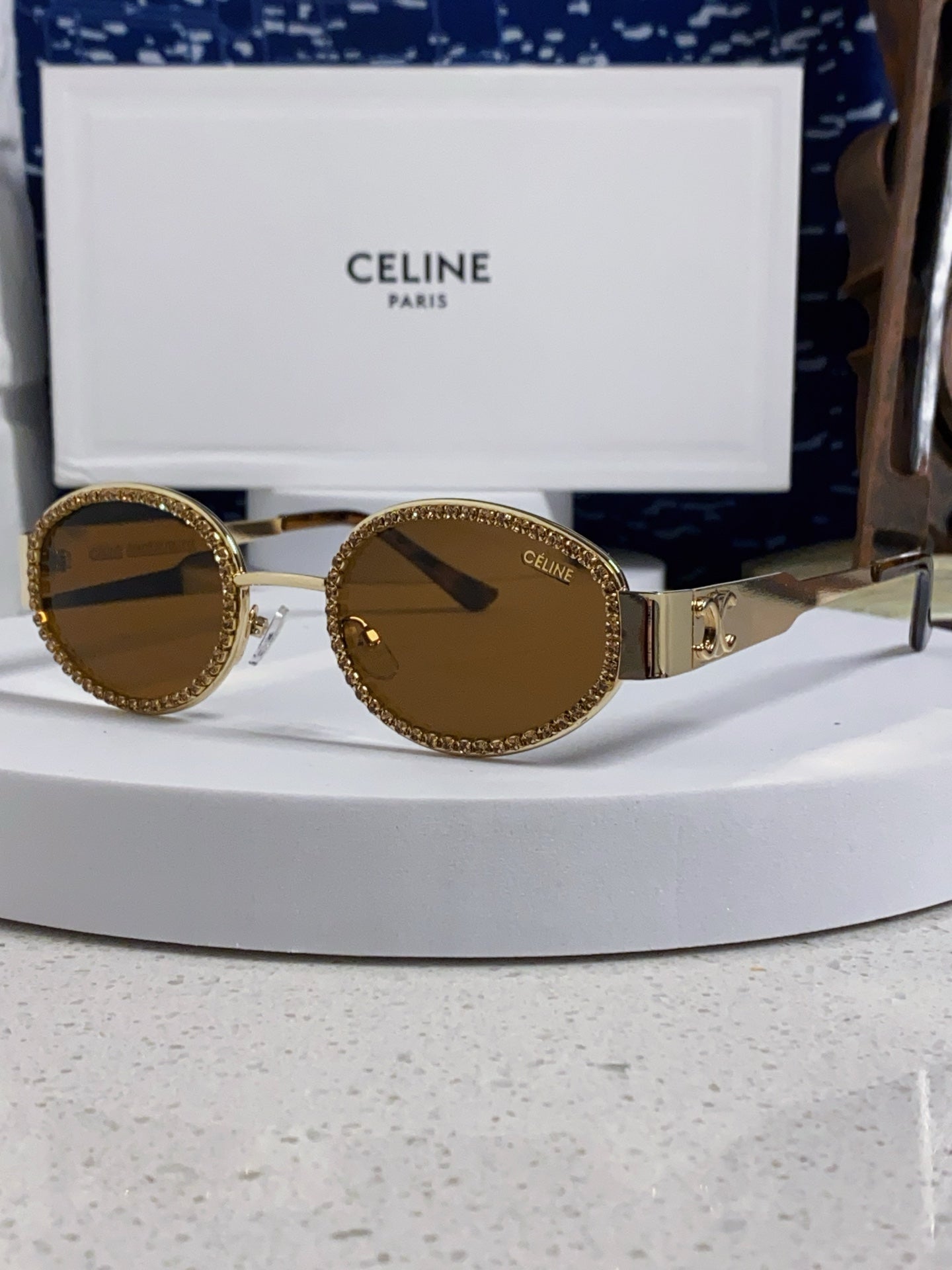 Celine Round Brown Lens Sunglasses for Men & Women