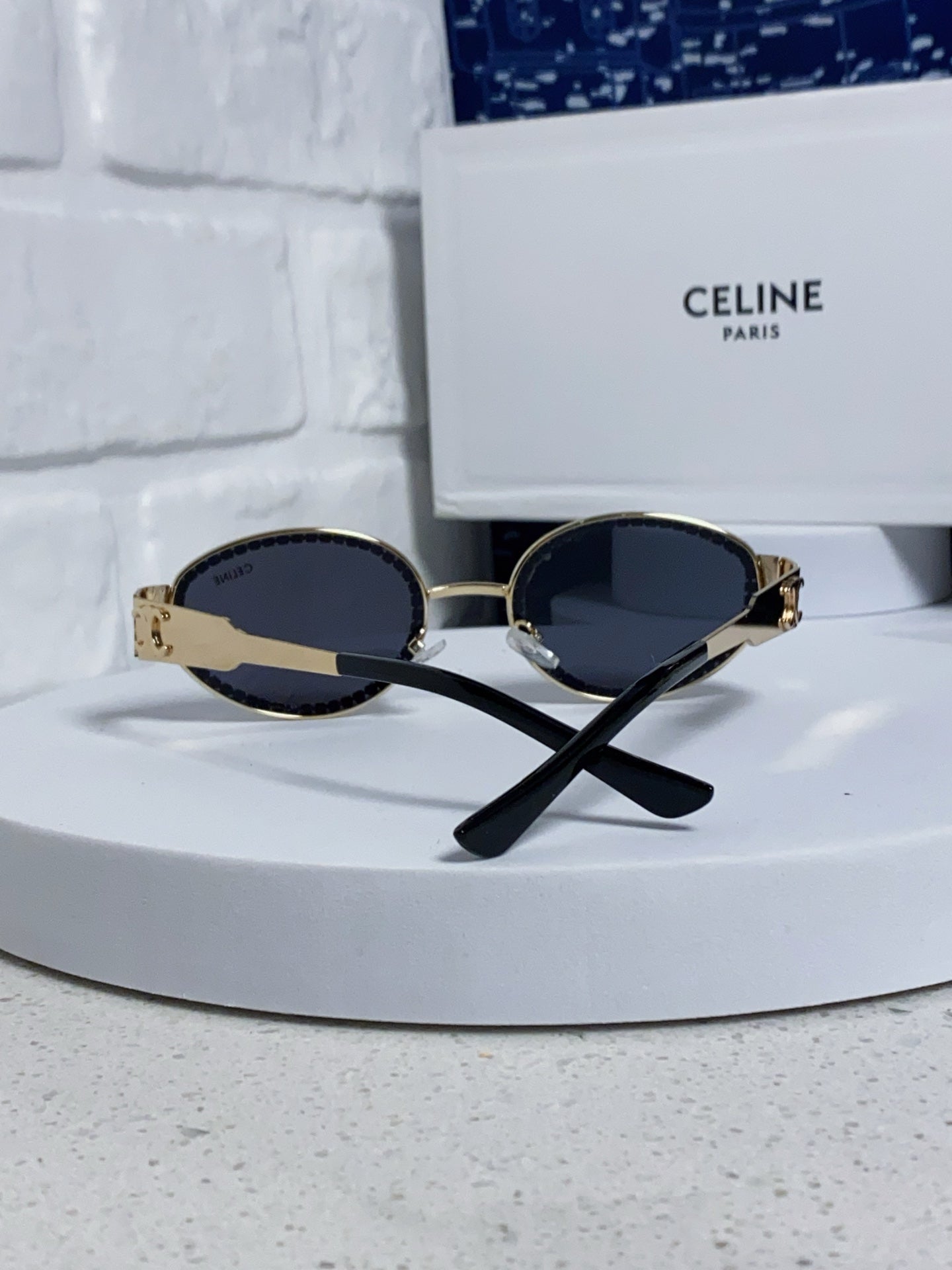 Celine Round Blue Lens Sunglasses for Men & Women - 431994 - detail image 3