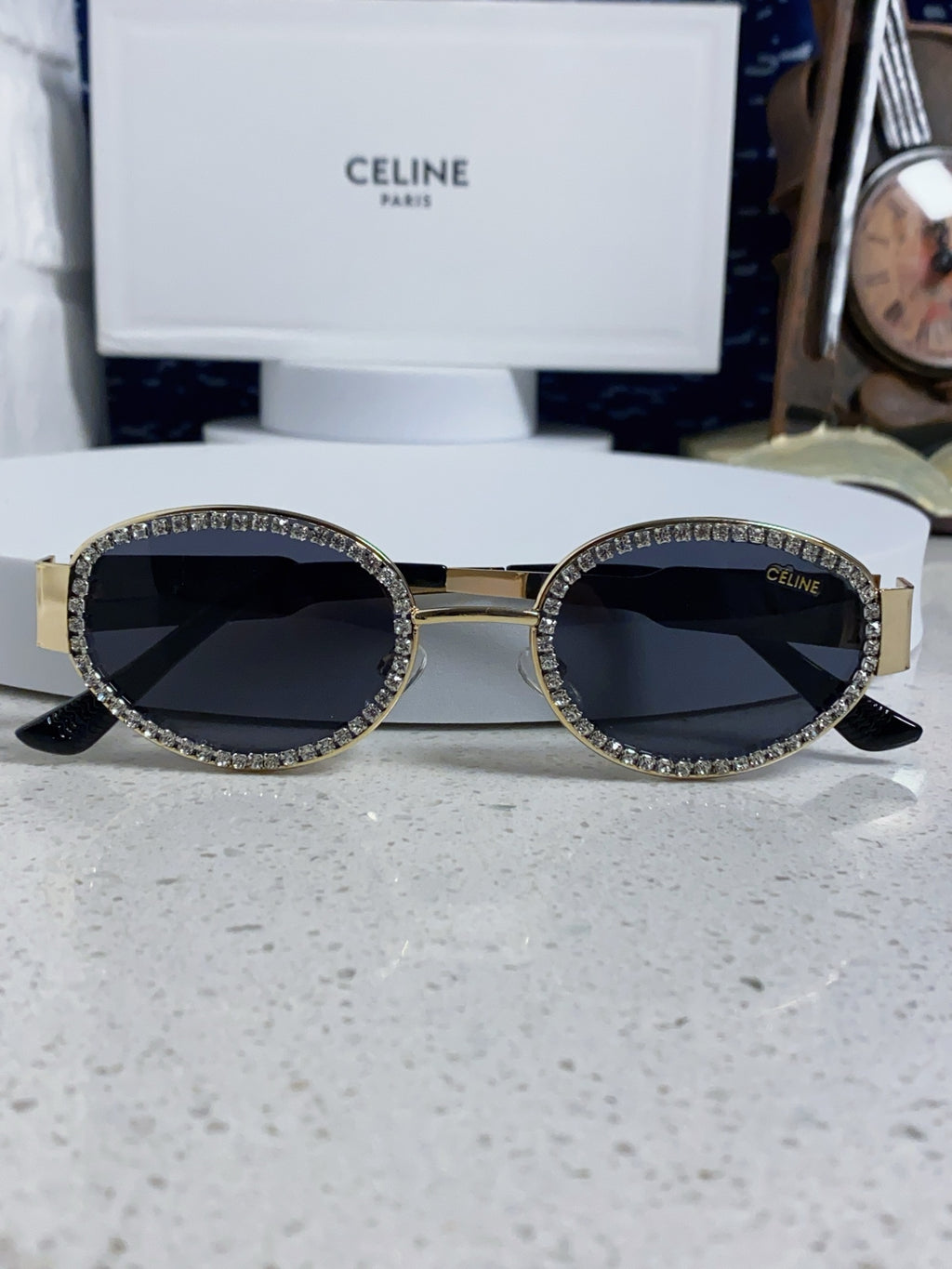 Celine Round Blue Lens Sunglasses for Men & Women - detail image 9