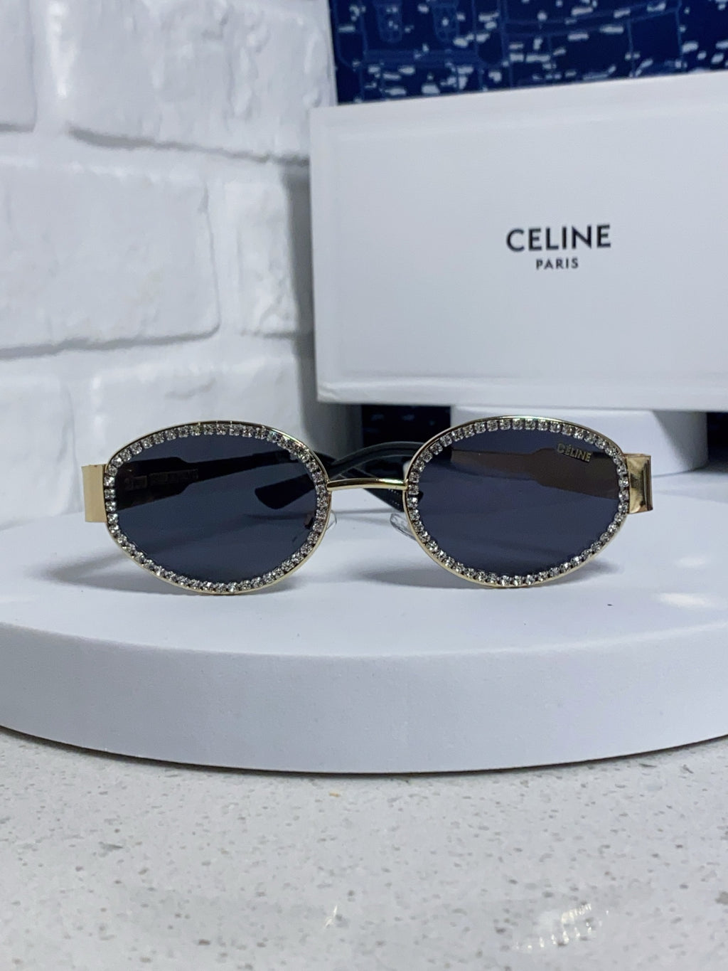 Celine Round Blue Lens Sunglasses for Men & Women - detail image 2