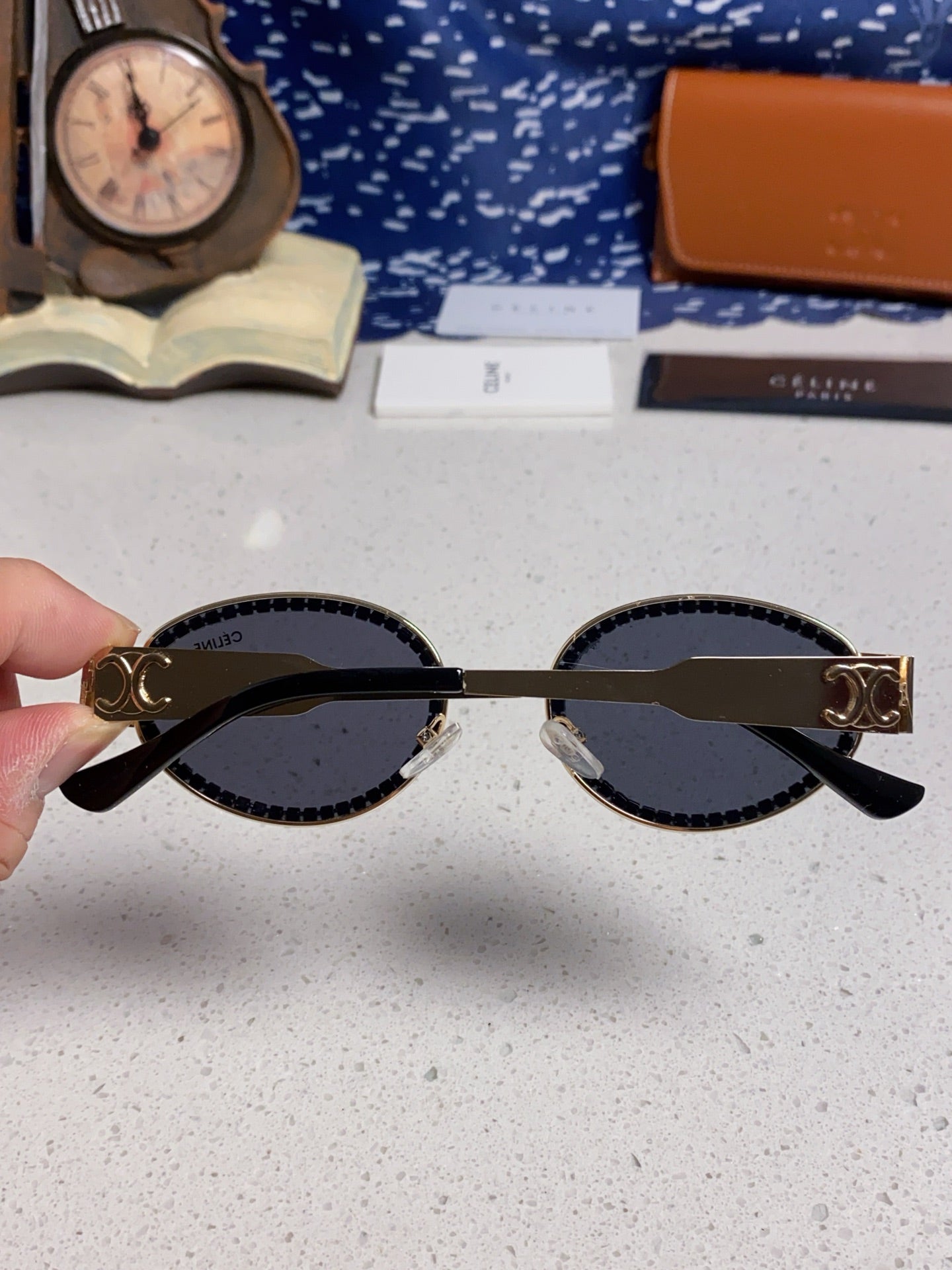 Celine Round Blue Lens Sunglasses for Men & Women - detail image 5