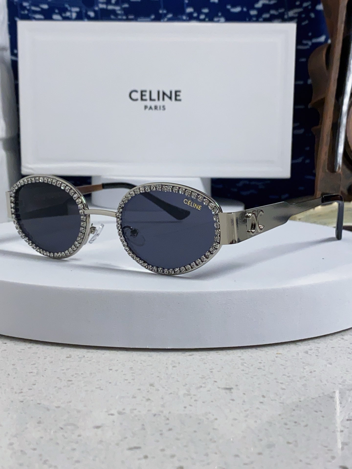 Celine Round Silver Lens Sunglasses for Men & Women