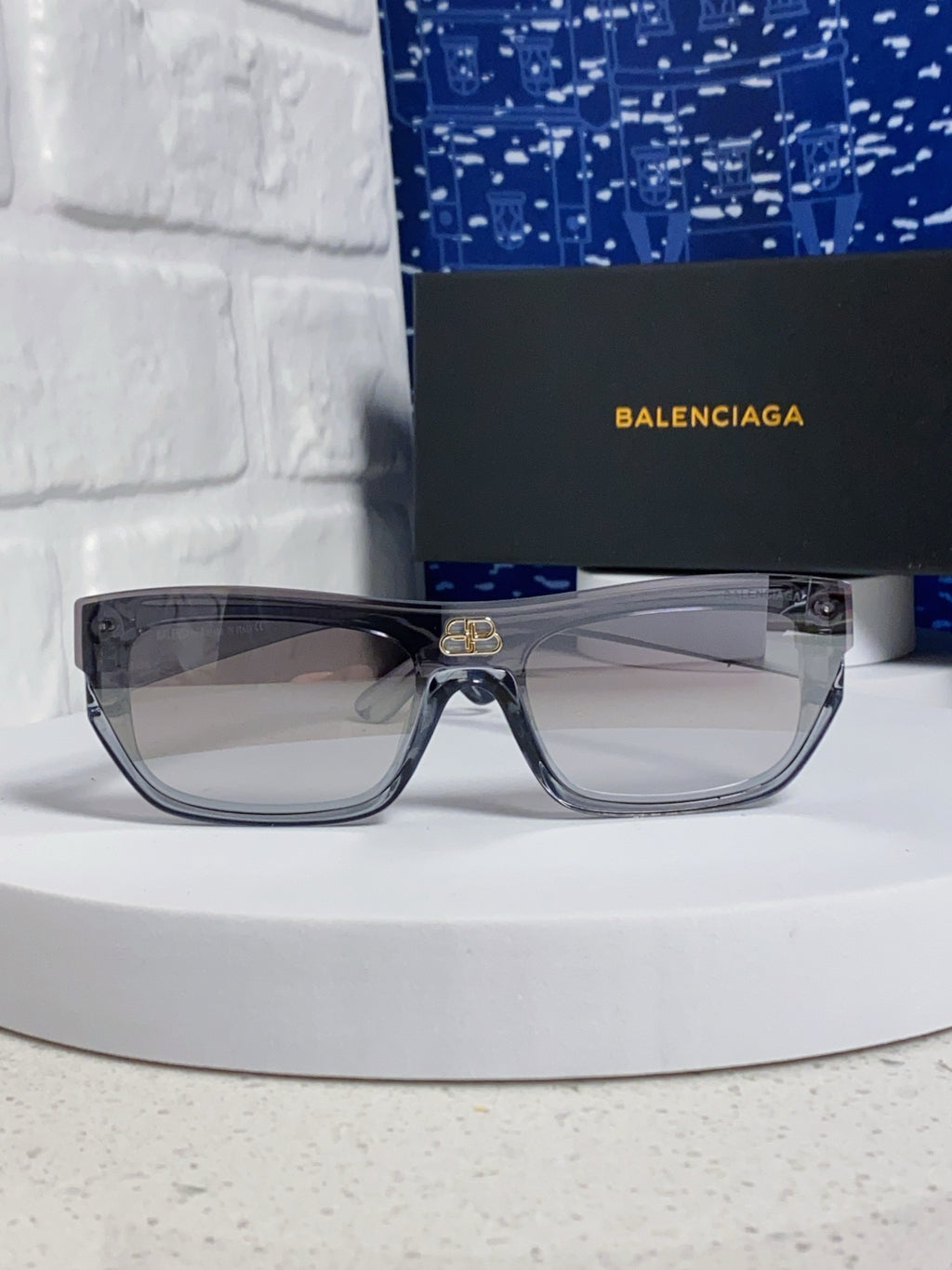 Balenciaga Browline Silver Lens Sunglasses for Men & Women - 358644 - detail image 2