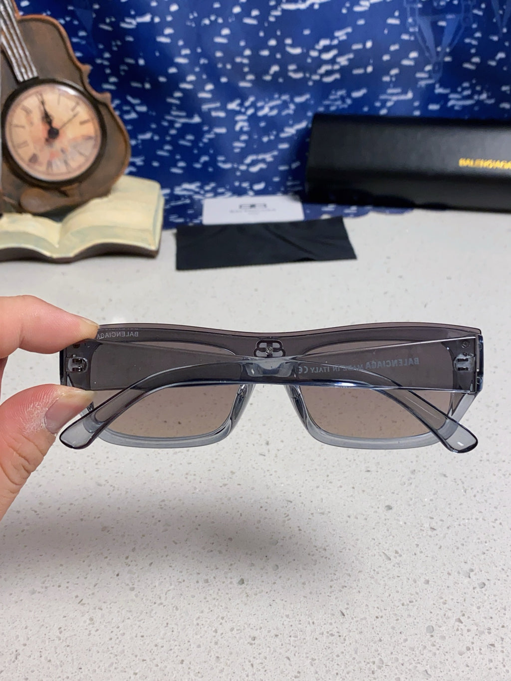 Balenciaga Browline Silver Lens Sunglasses for Men & Women - 358644 - detail image 5