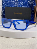 Balenciaga Browline Blue Lens Sunglasses for Men & Women - 487529