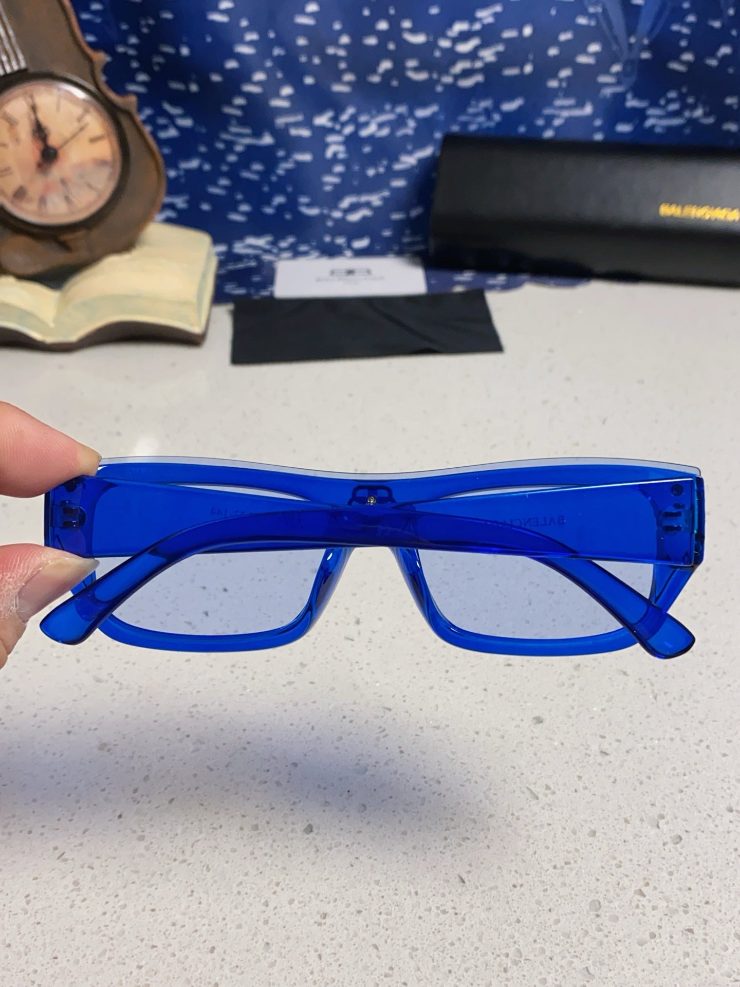 Balenciaga Browline Blue Lens Sunglasses for Men & Women - 487529 - detail image 5