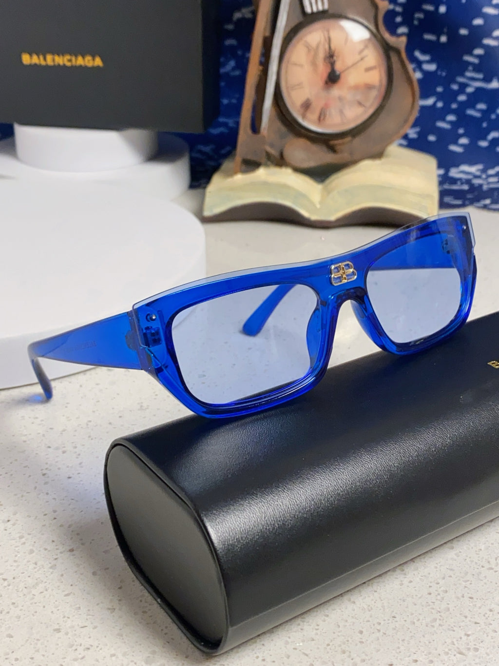 Balenciaga Browline Blue Lens Sunglasses for Men & Women - 487529 - detail image 10