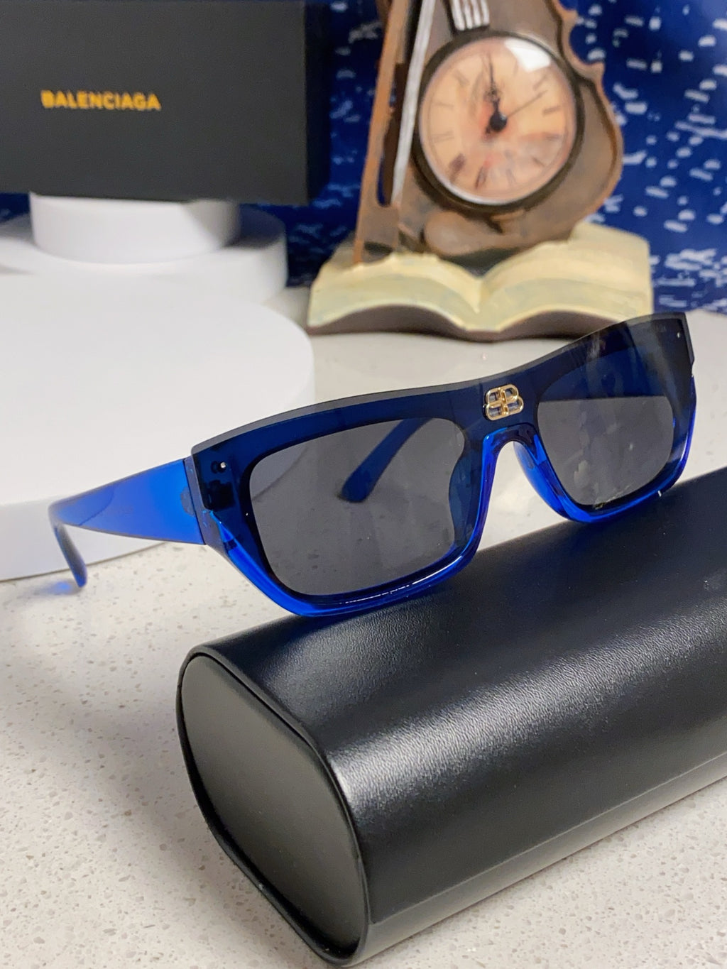 Balenciaga Browline Blue Lens Sunglasses for Men & Women - detail image 10
