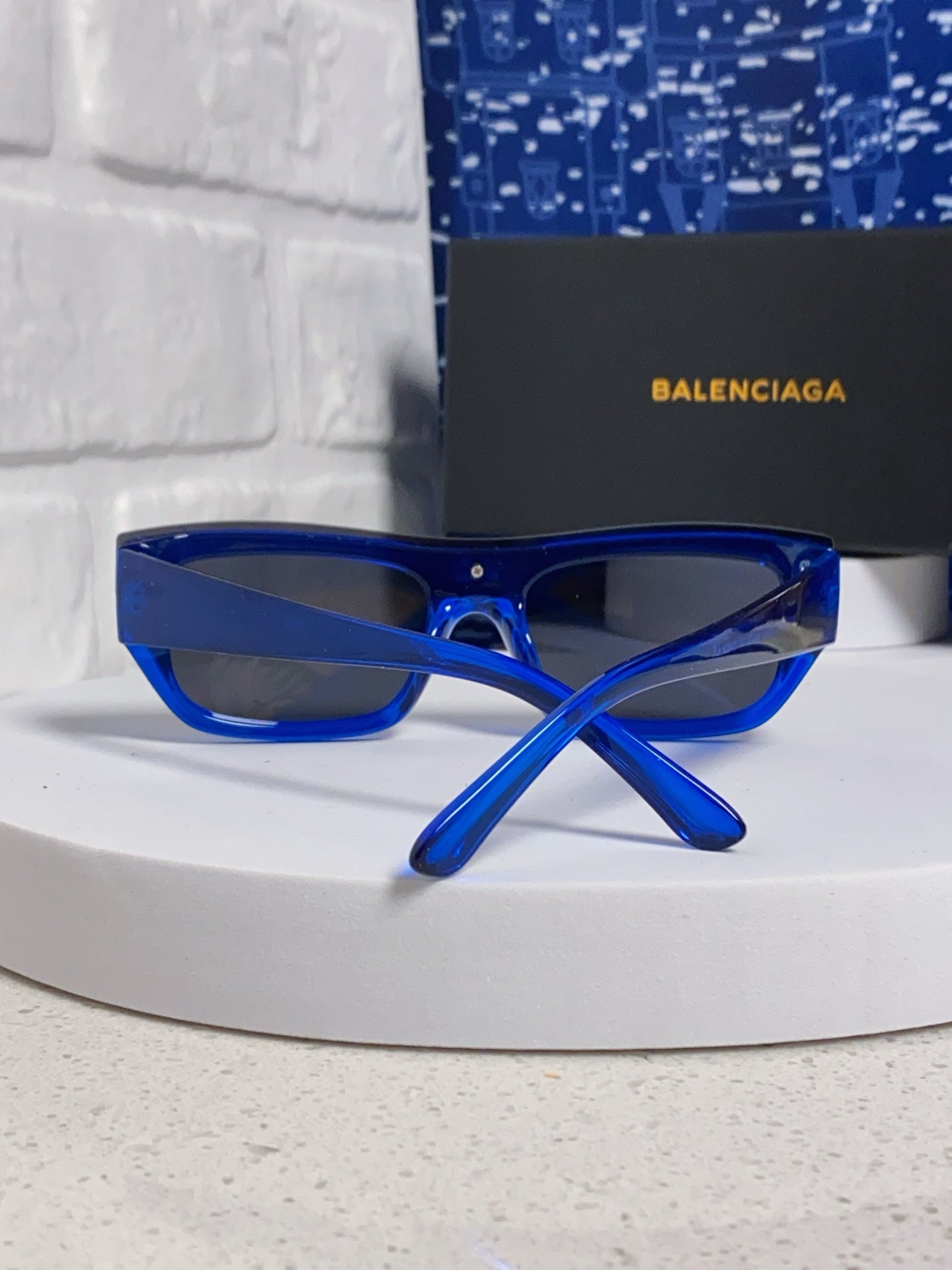 Balenciaga Browline Blue Lens Sunglasses for Men & Women - 358645 - detail image 3