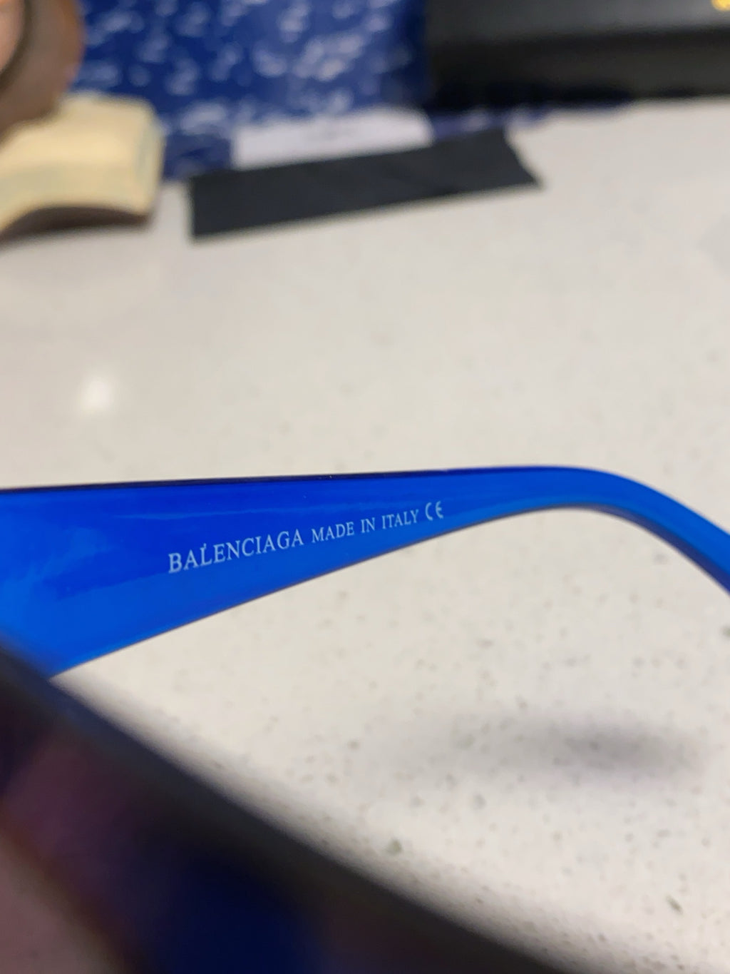 Balenciaga Browline Blue Lens Sunglasses for Men & Women - detail image 8