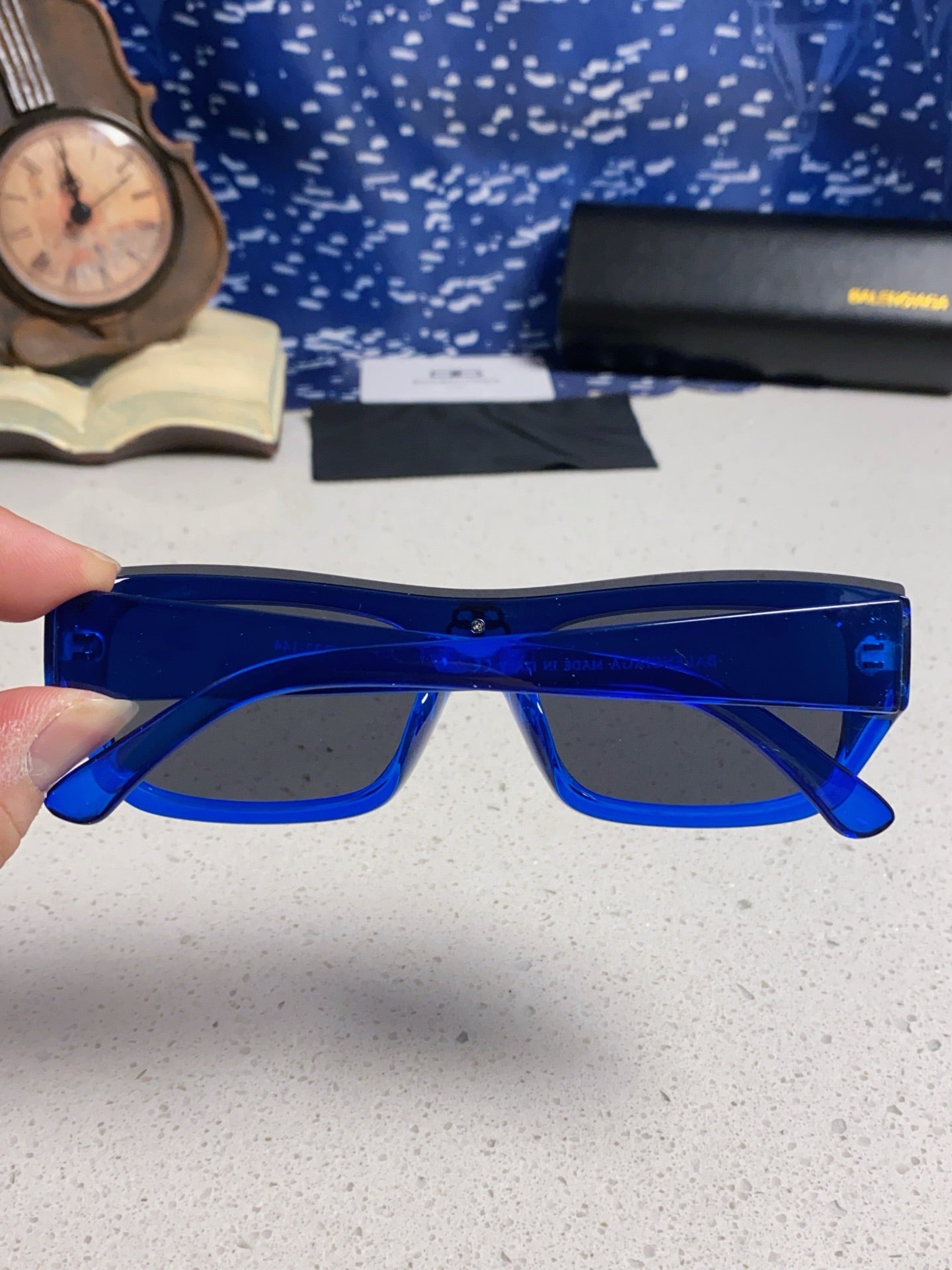Balenciaga Browline Blue Lens Sunglasses for Men & Women - 358645 - detail image 5