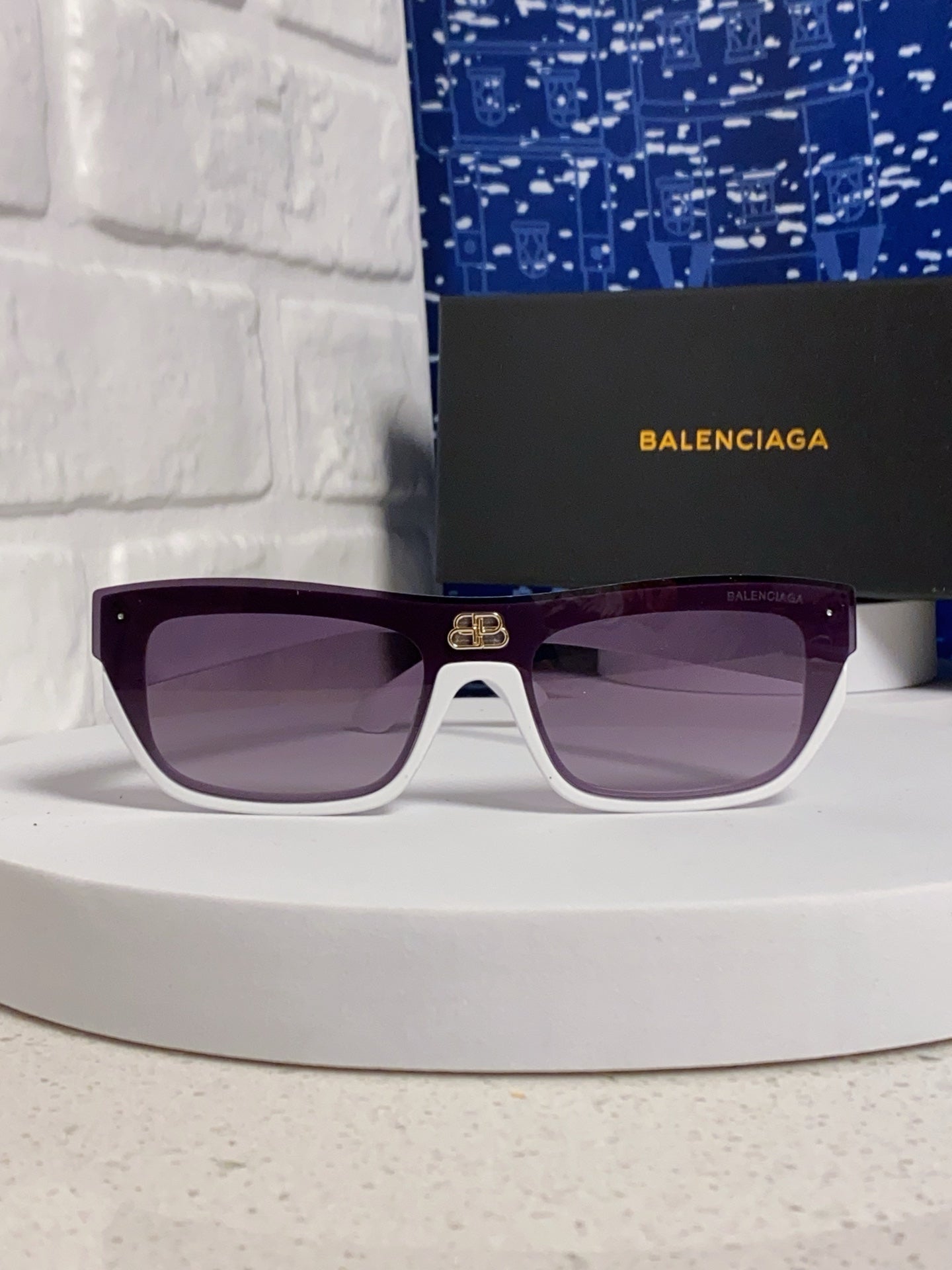 Balenciaga Browline Silver Lens Sunglasses for Men & Women - detail image 2