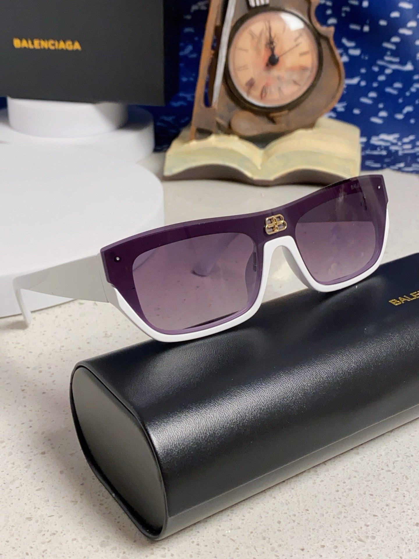Balenciaga Browline Silver Lens Sunglasses for Men & Women - detail image 9
