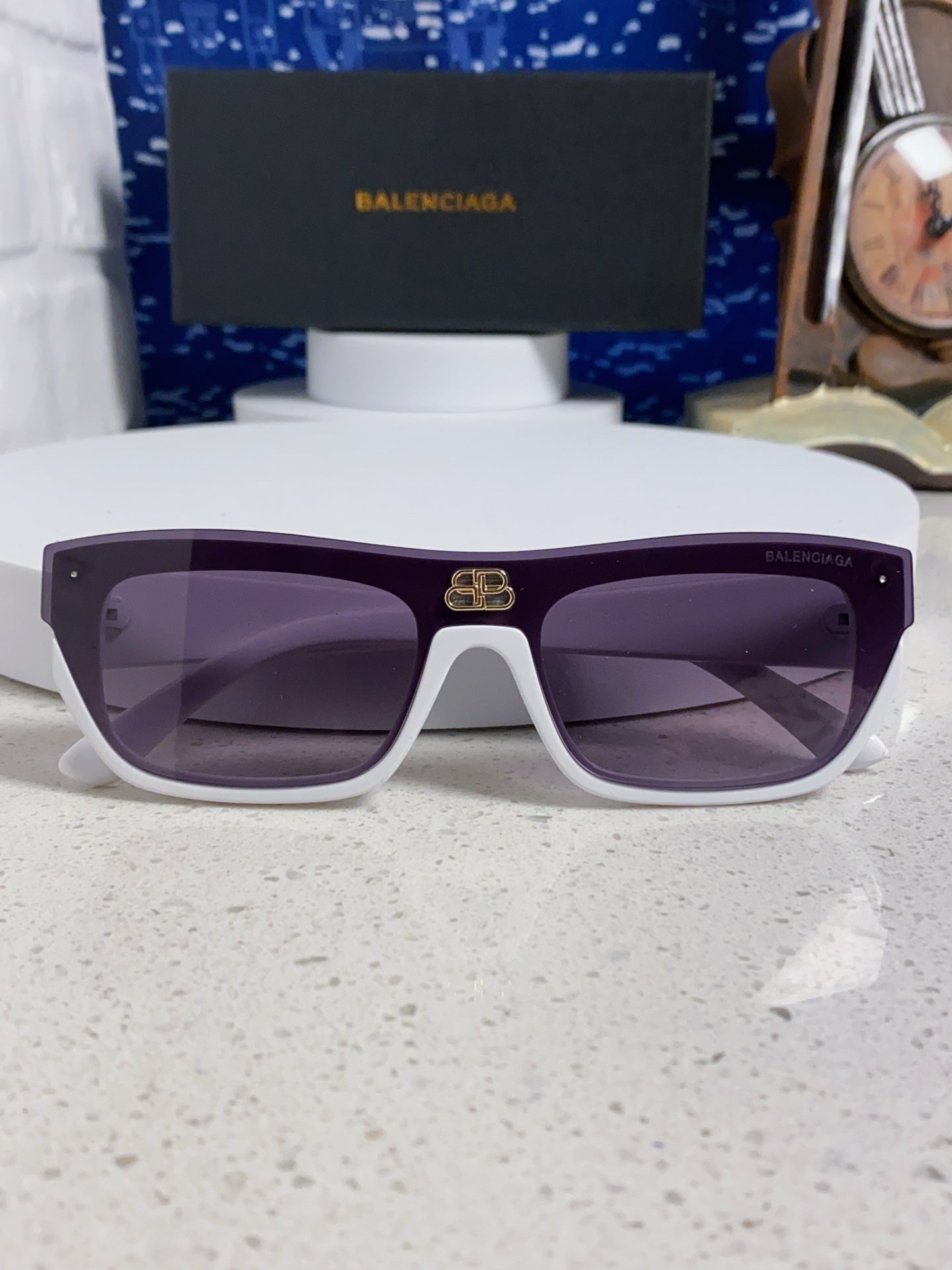 Balenciaga Browline Silver Lens Sunglasses for Men & Women - detail image 8